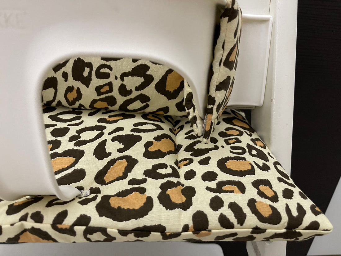 Tripp Trapp Sitzkissen Kissenset für Stokke Hochstuhl - Leopard natur