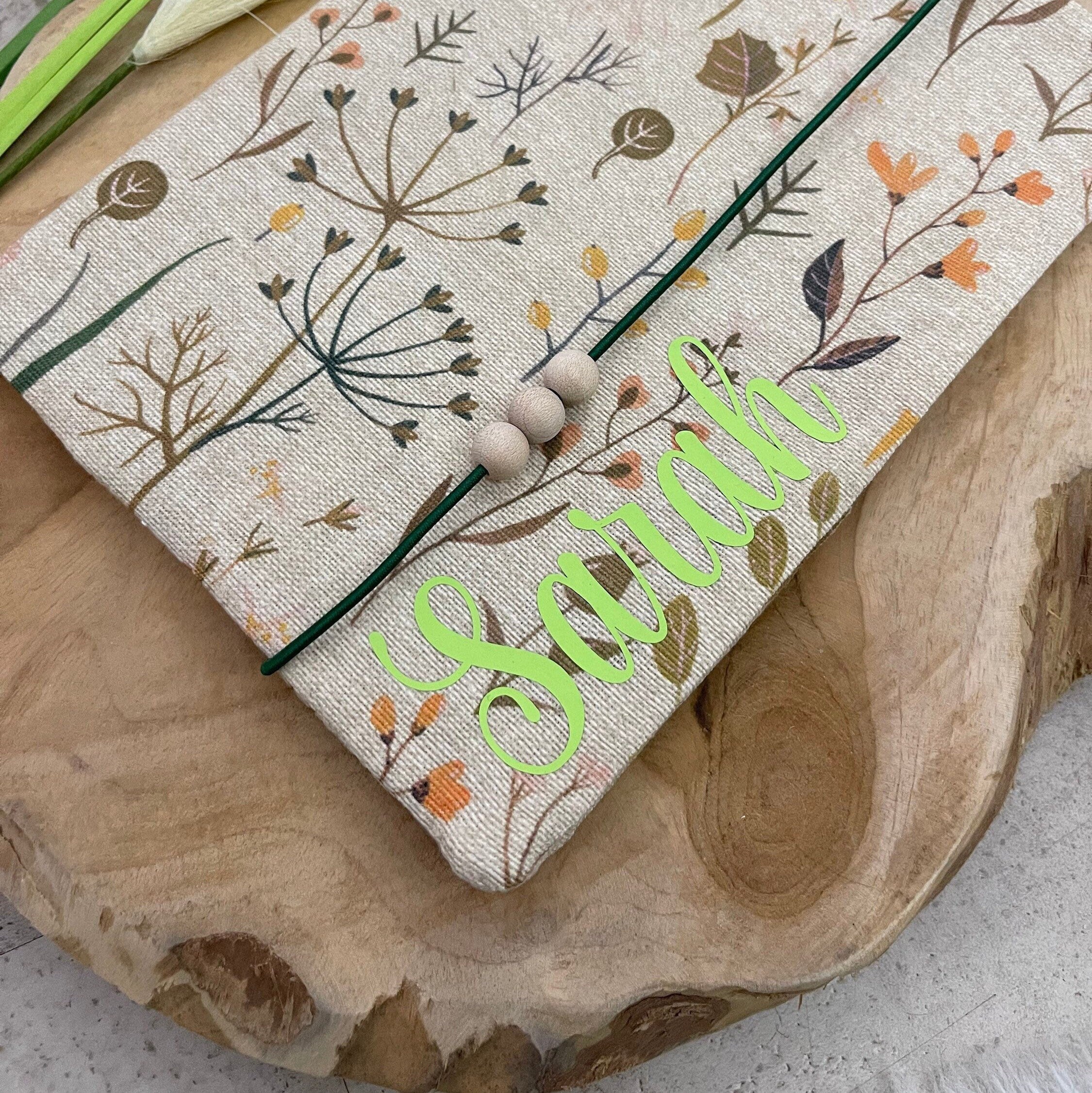 U-Heft personalisiert Untersuchungsheft Hülle Schutz - Loneta Natur Blumen