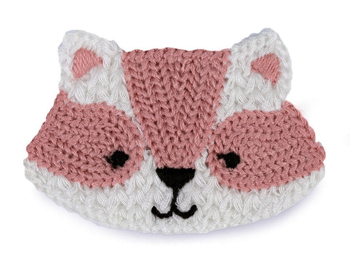 Aufnäher/Applikation - Waschbär Gehäkelt Rosa