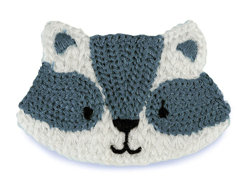Patch application raccoon crocheted petroleum