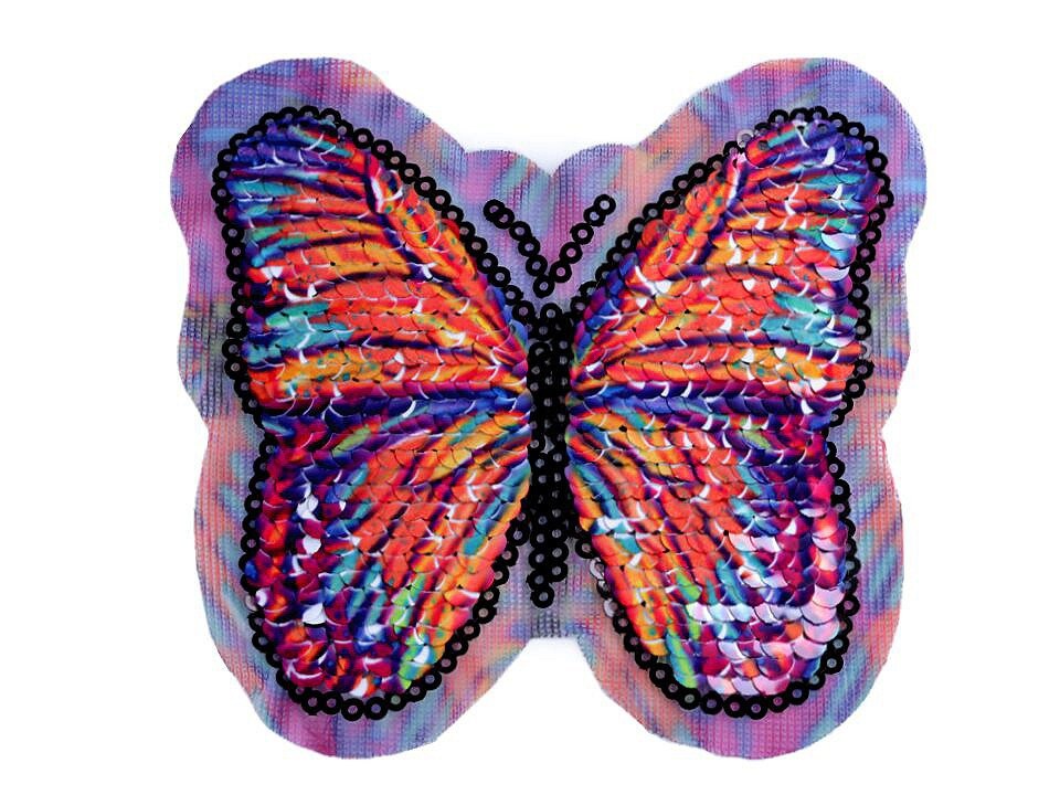 Aufnäher/Applikation - Schmetterling Wendepailetten multicolour