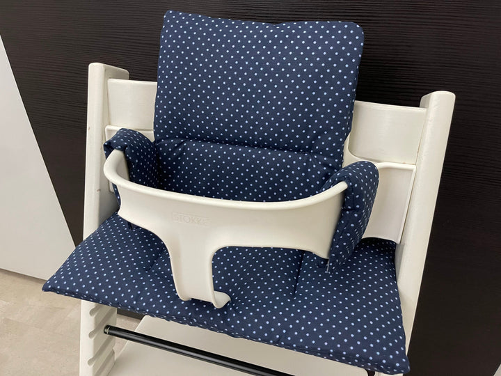 Tripp Trapp Sitzkissen Kissenset für Stokke Hochstuhl - Punkte blau