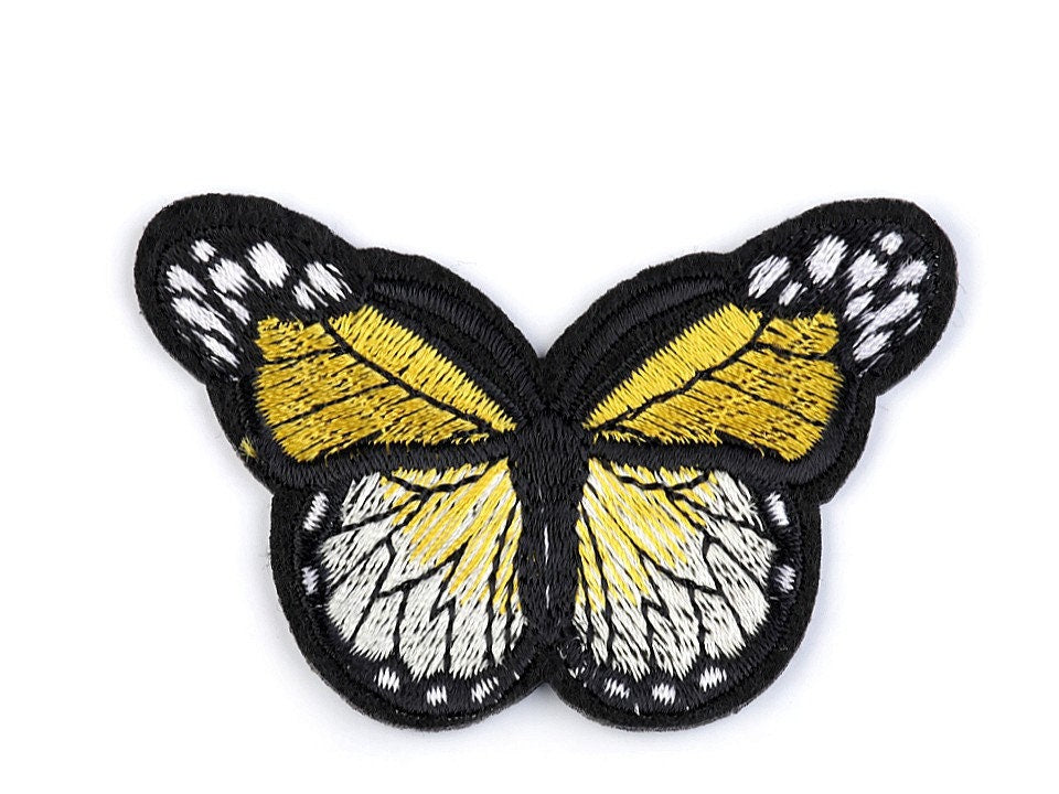 Aufnäher/Aufbügler/Patch - Schmetterling Gelb