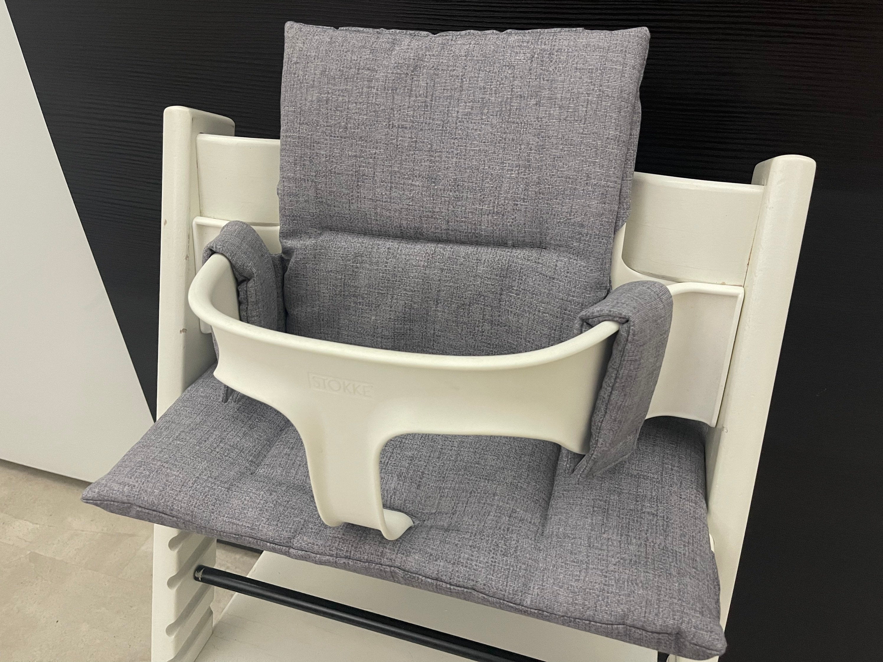 Tripp Trapp Sitzkissen Kissenset für Stokke Hochstuhl - Dunkelgrau meliert