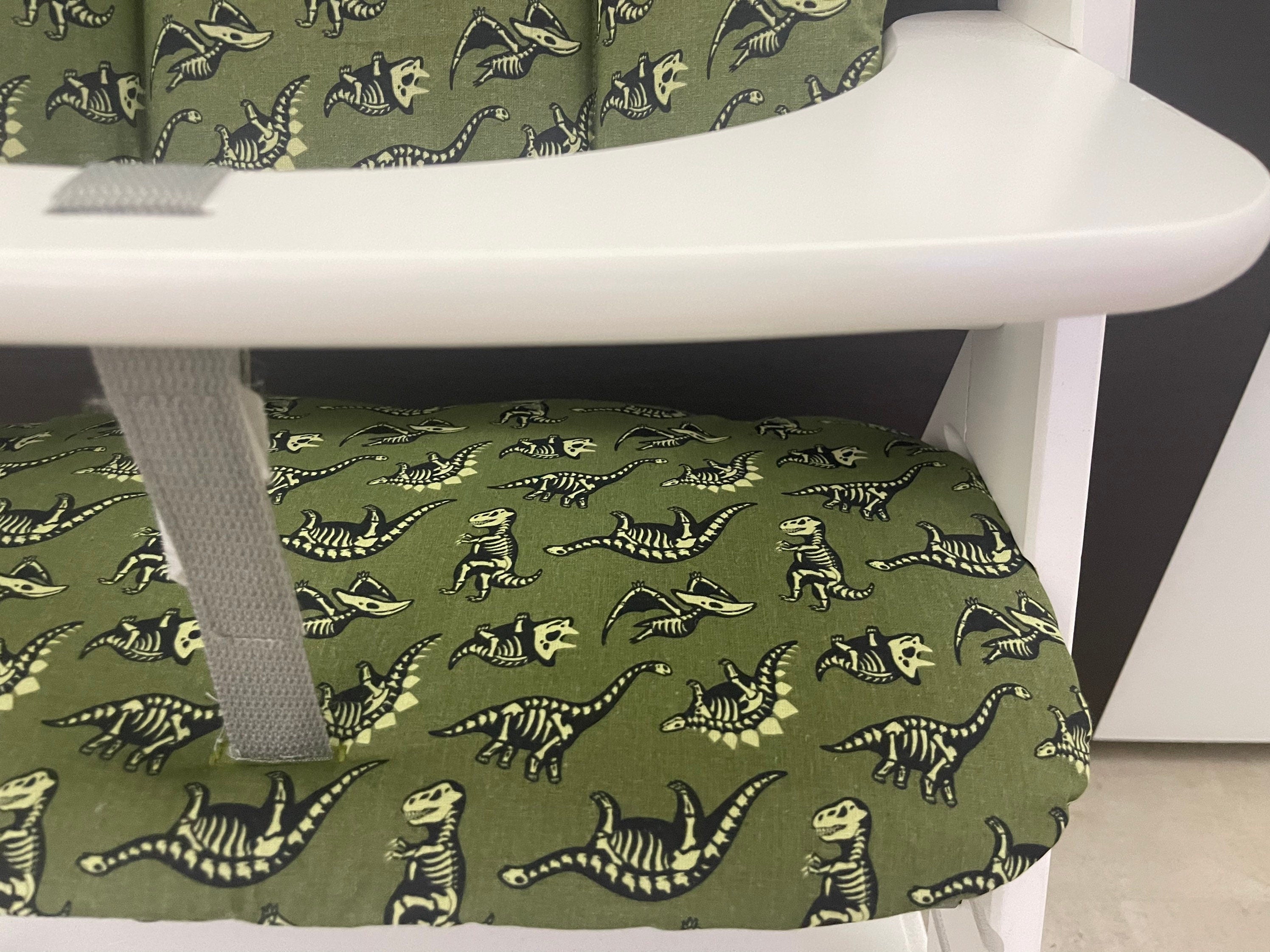 Sitzkissen Kissenset für Hauck Alpha, Tray, Beta Hochstuhl - Dinosaurier