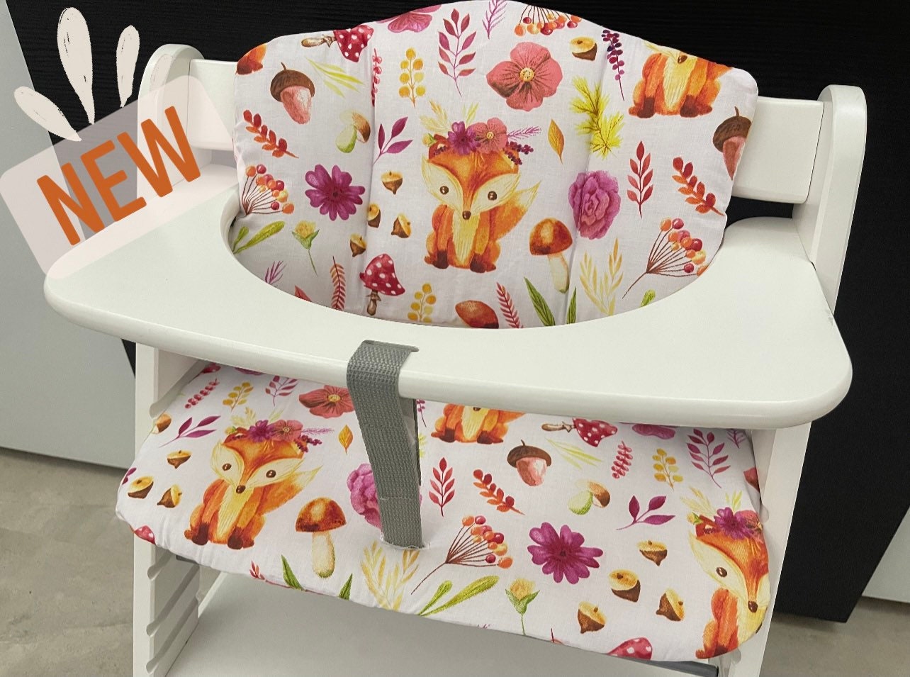 Sitzkissen Kissenset für Hauck Alpha, Tray, Beta Hochstuhl - Fuchs