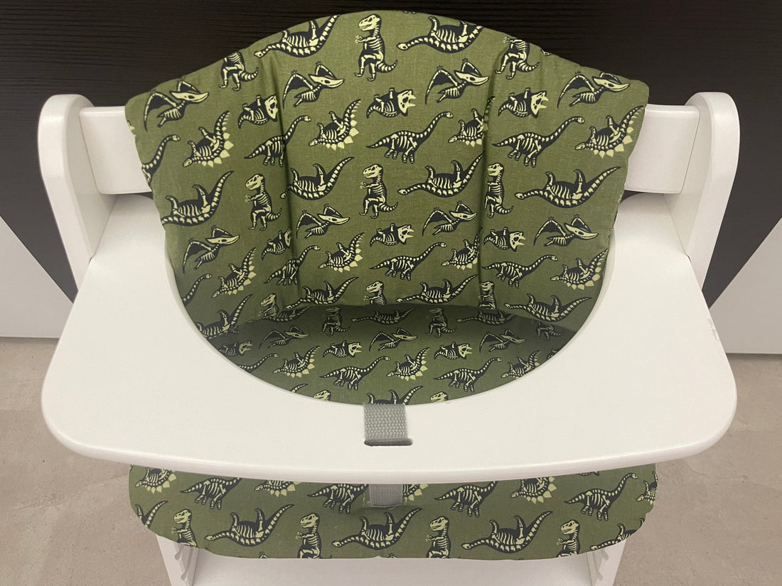 Sitzkissen Kissenset für Hauck Alpha, Tray, Beta Hochstuhl - Dinosaurier