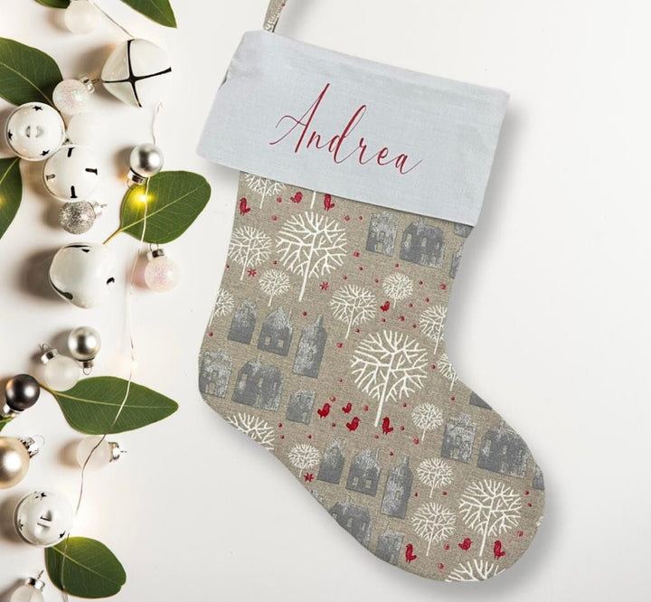 Nikolausstiefel Weihnachtsstrumpf personalisiert mit Namen, Weihnachtsschuh