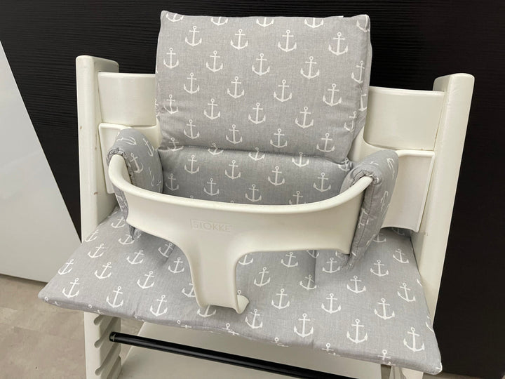 Tripp Trapp Sitzkissen Kissenset für Stokke Hochstuhl - Anker grau