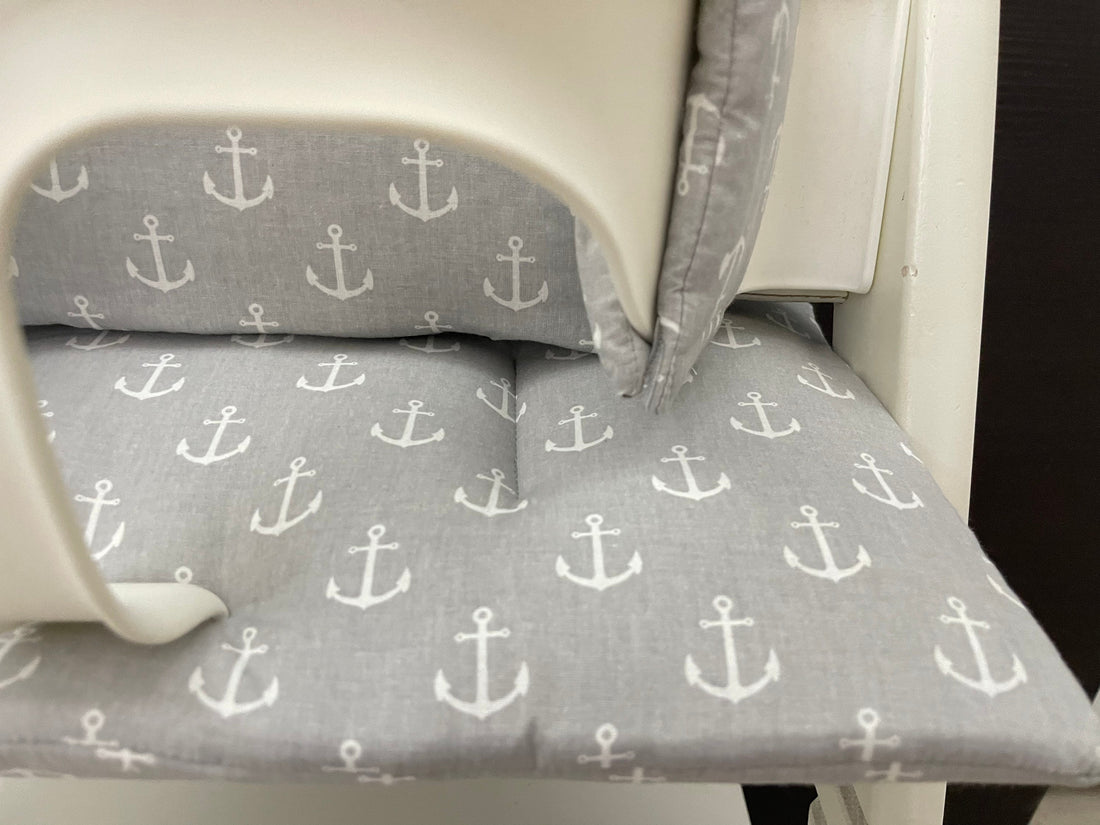 Tripp Trapp Sitzkissen Kissenset für Stokke Hochstuhl - Anker grau