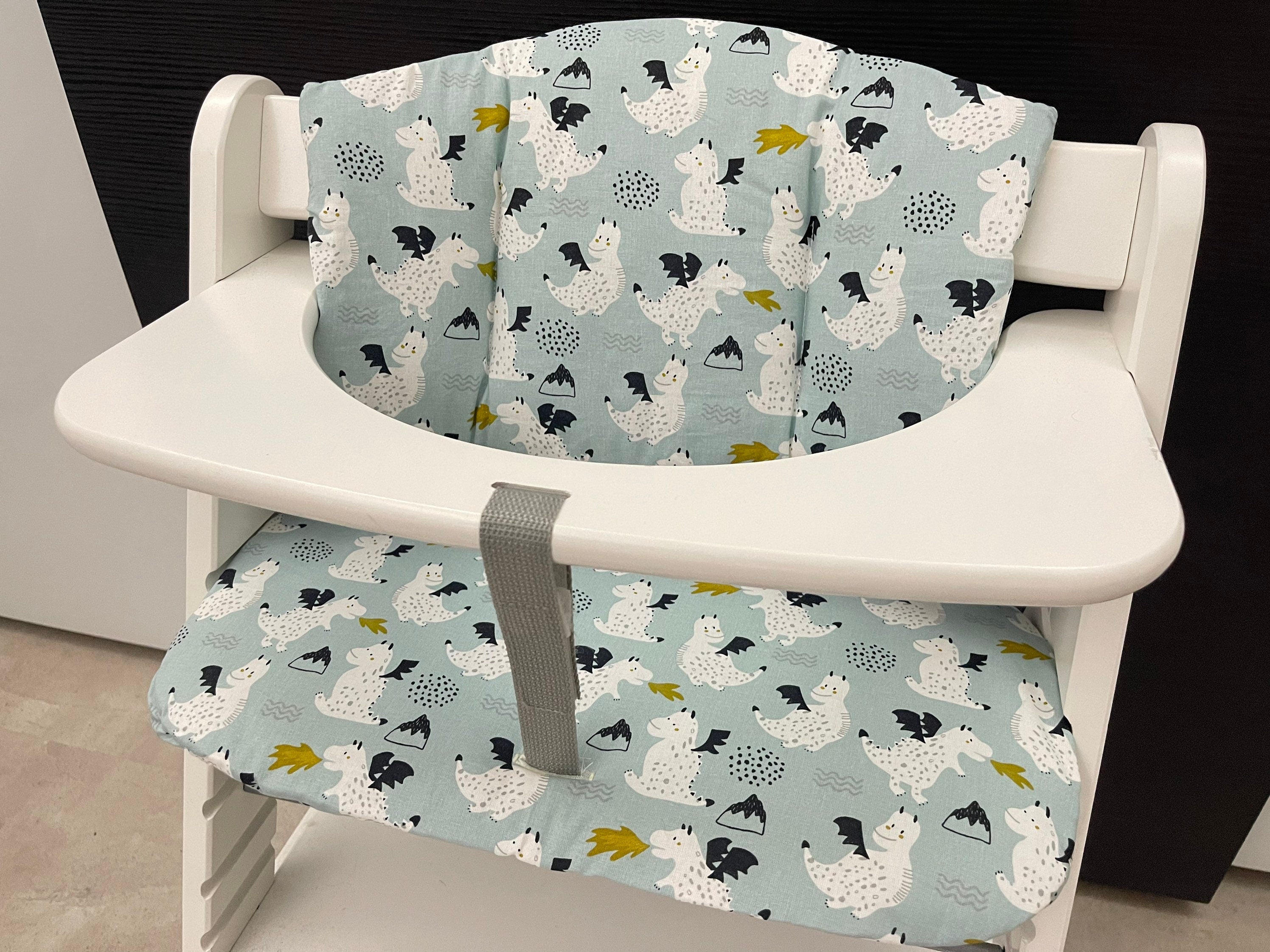 Sitzkissen Kissenset für Hauck Alpha, Tray, Beta Hochstuhl - Drache