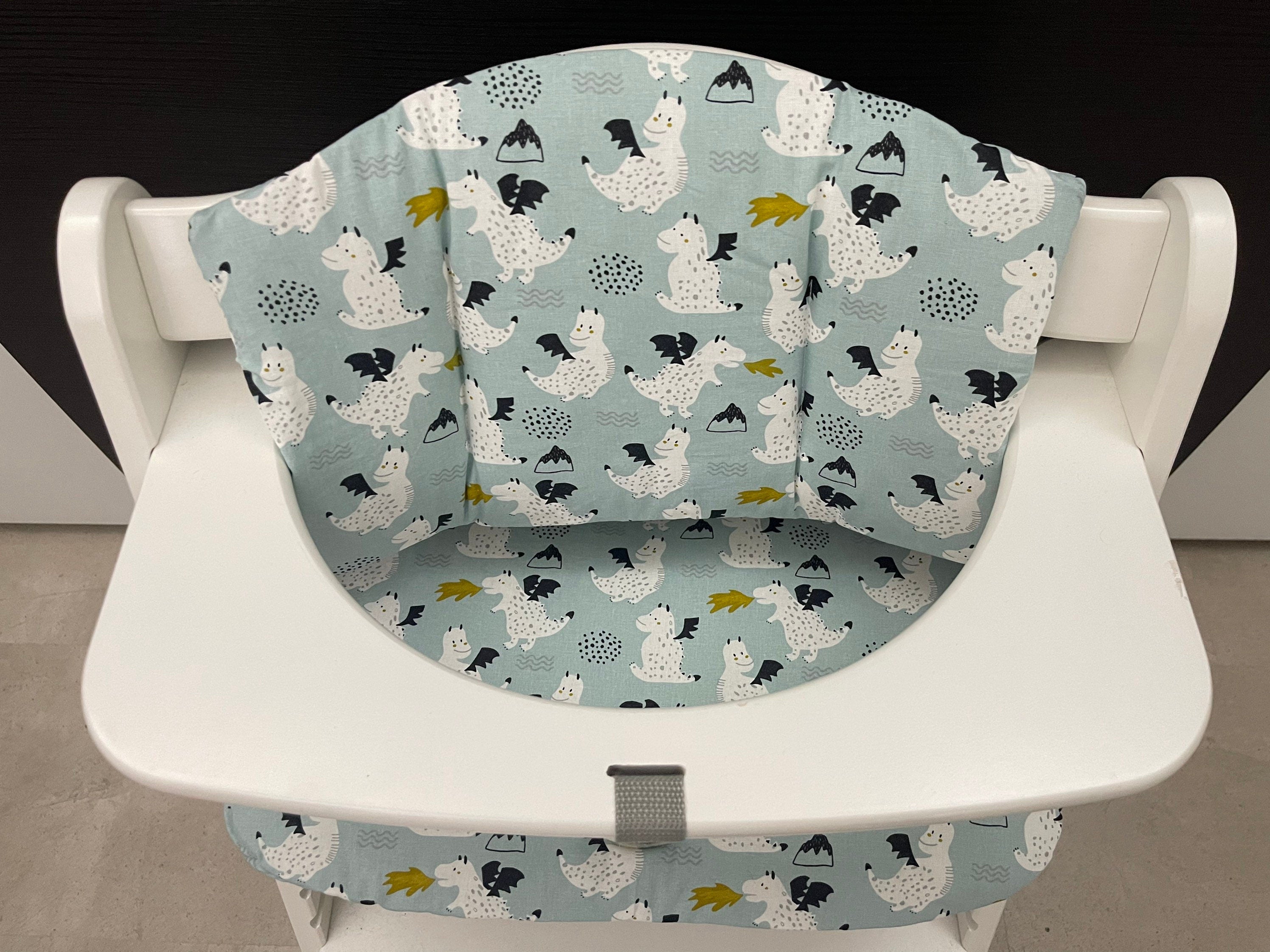 Sitzkissen Kissenset für Hauck Alpha, Tray, Beta Hochstuhl - Drache