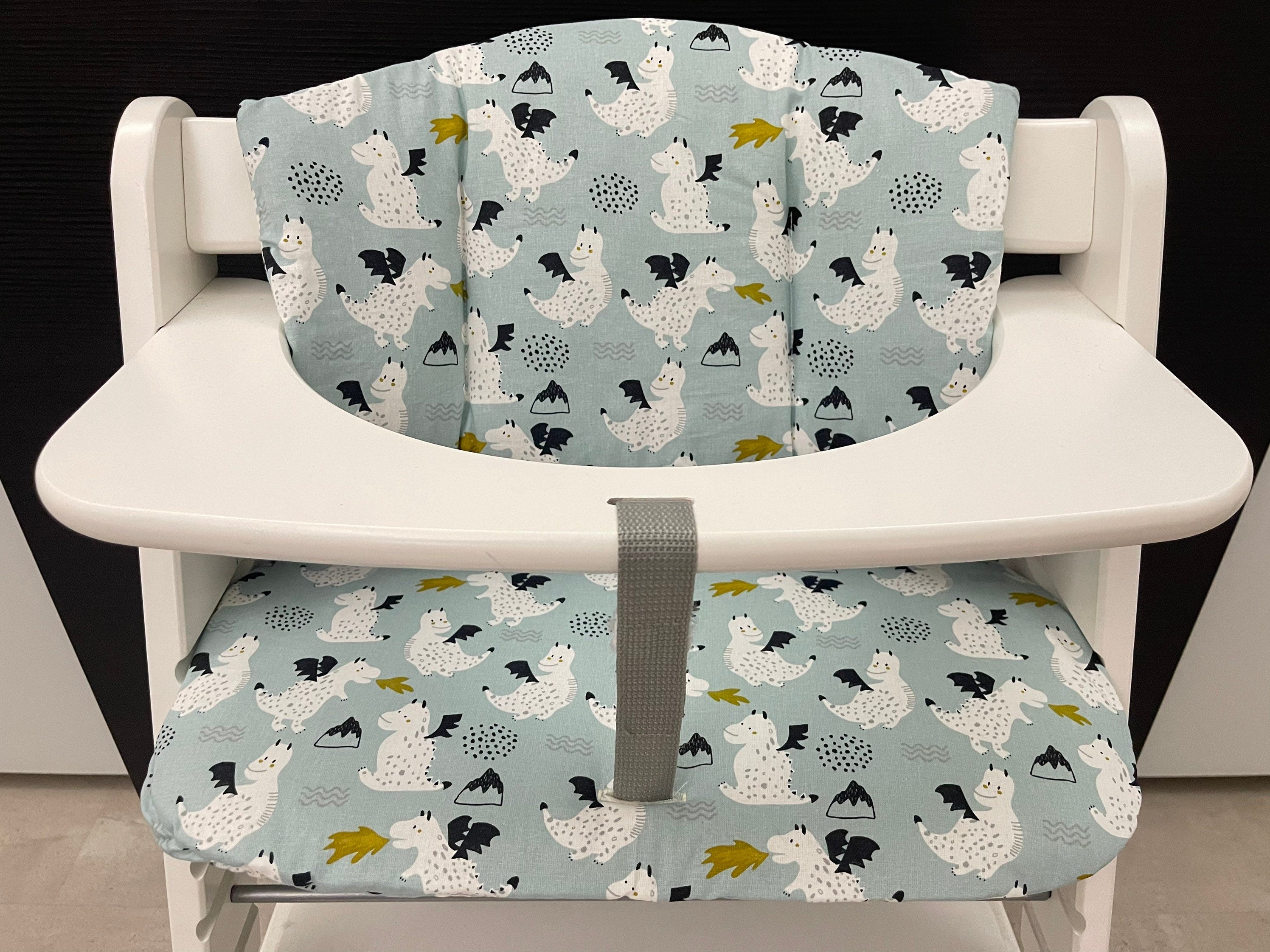 Sitzkissen Kissenset für Hauck Alpha, Tray, Beta Hochstuhl - Drache