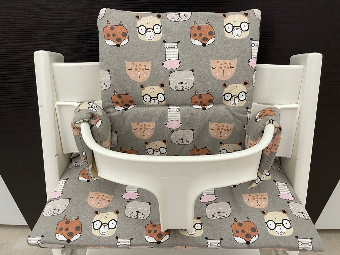 Tripp Trapp Sitzkissen Kissenset für Stokke Hochstuhl - Tiermotive