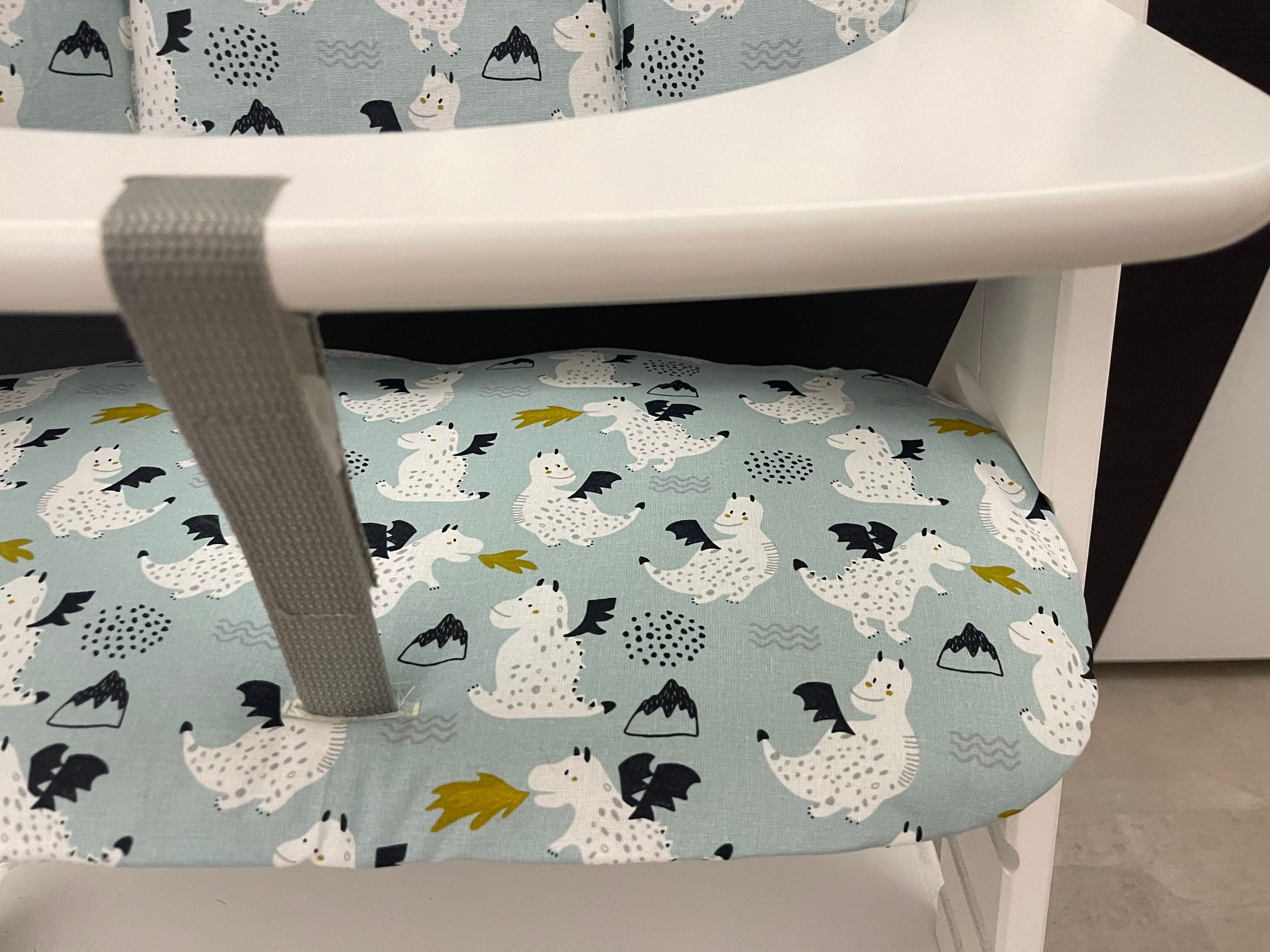 Sitzkissen Kissenset für Hauck Alpha, Tray, Beta Hochstuhl - Drache