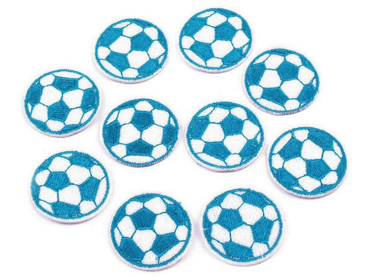 Aufnäher/Aufbügler/Patch - Fussball hellblau