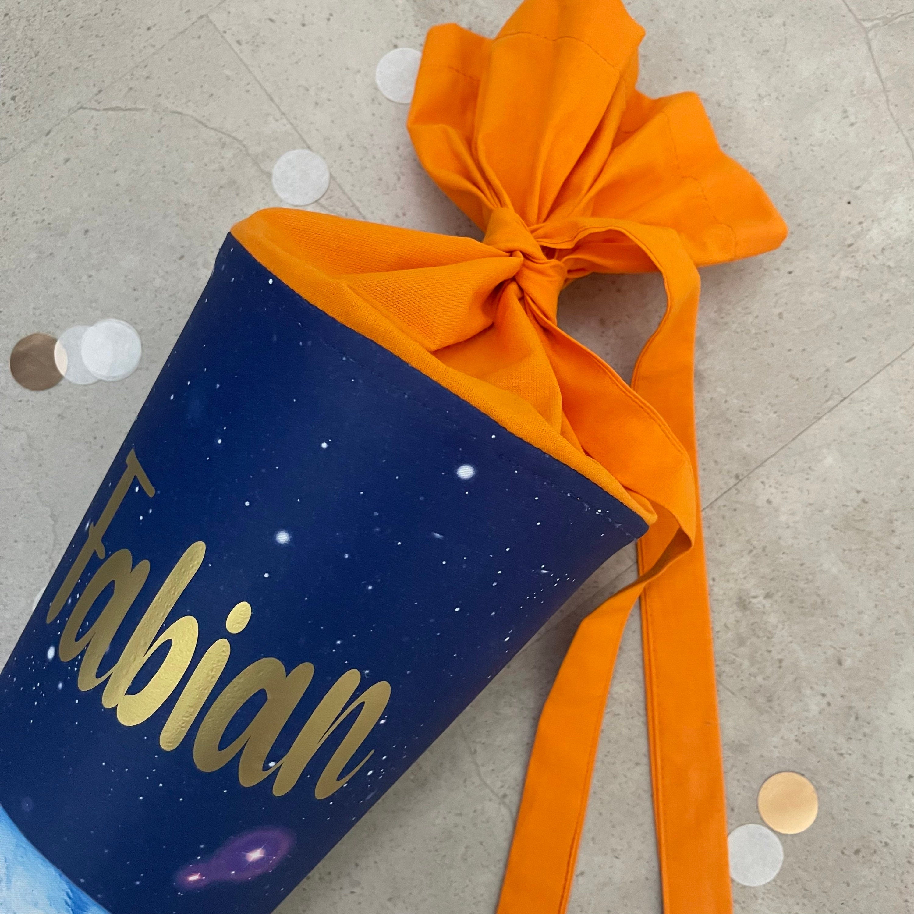 Schultüte Stoff Zuckertüte Einschulung Groß 70cm Handmade / Weltraum Galaxy