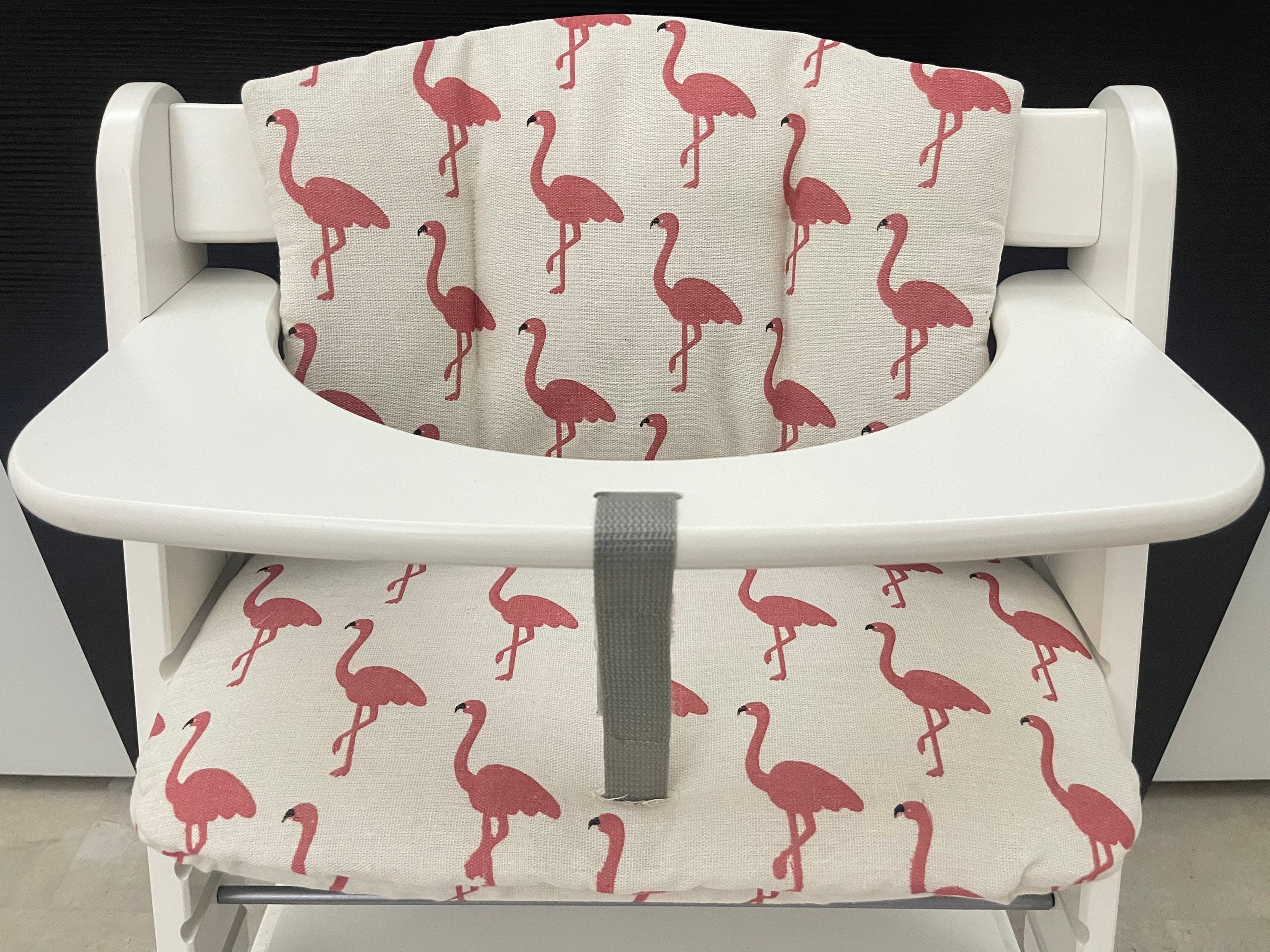 Sitzkissen Kissenset für Hauck Alpha, Tray, Beta Hochstuhl - Loneta Flamingo