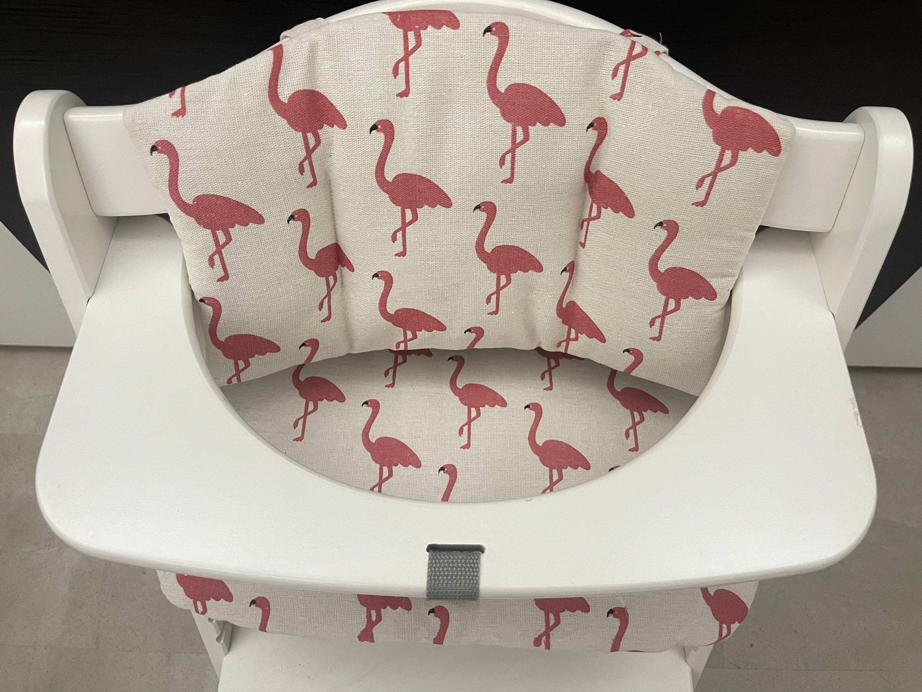 Sitzkissen Kissenset für Hauck Alpha, Tray, Beta Hochstuhl - Loneta Flamingo