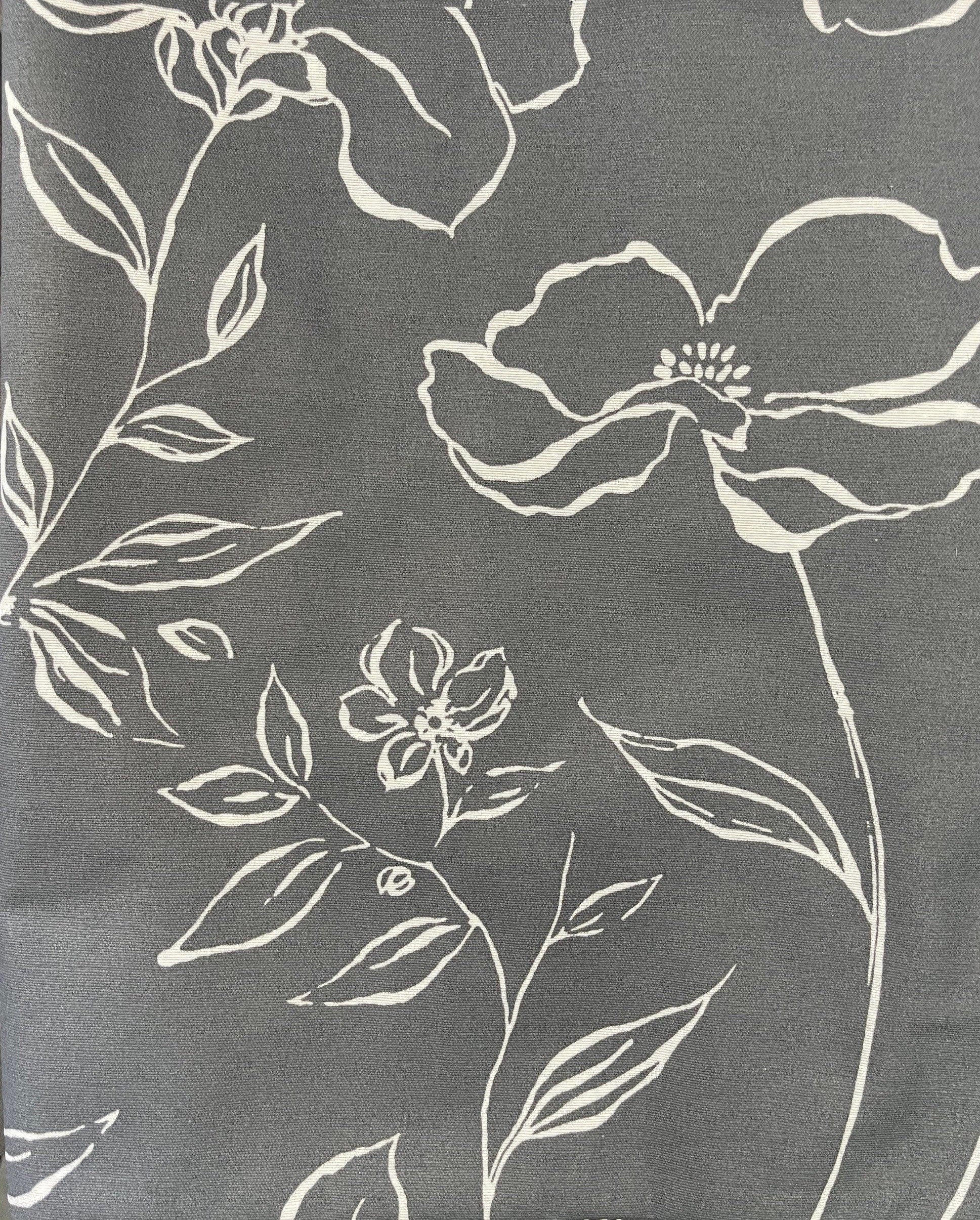 Abwaschbares Sitzkissen Kissenset für Hauck Alpha, Tray, Beta Hochstuhl - Grau Blumen