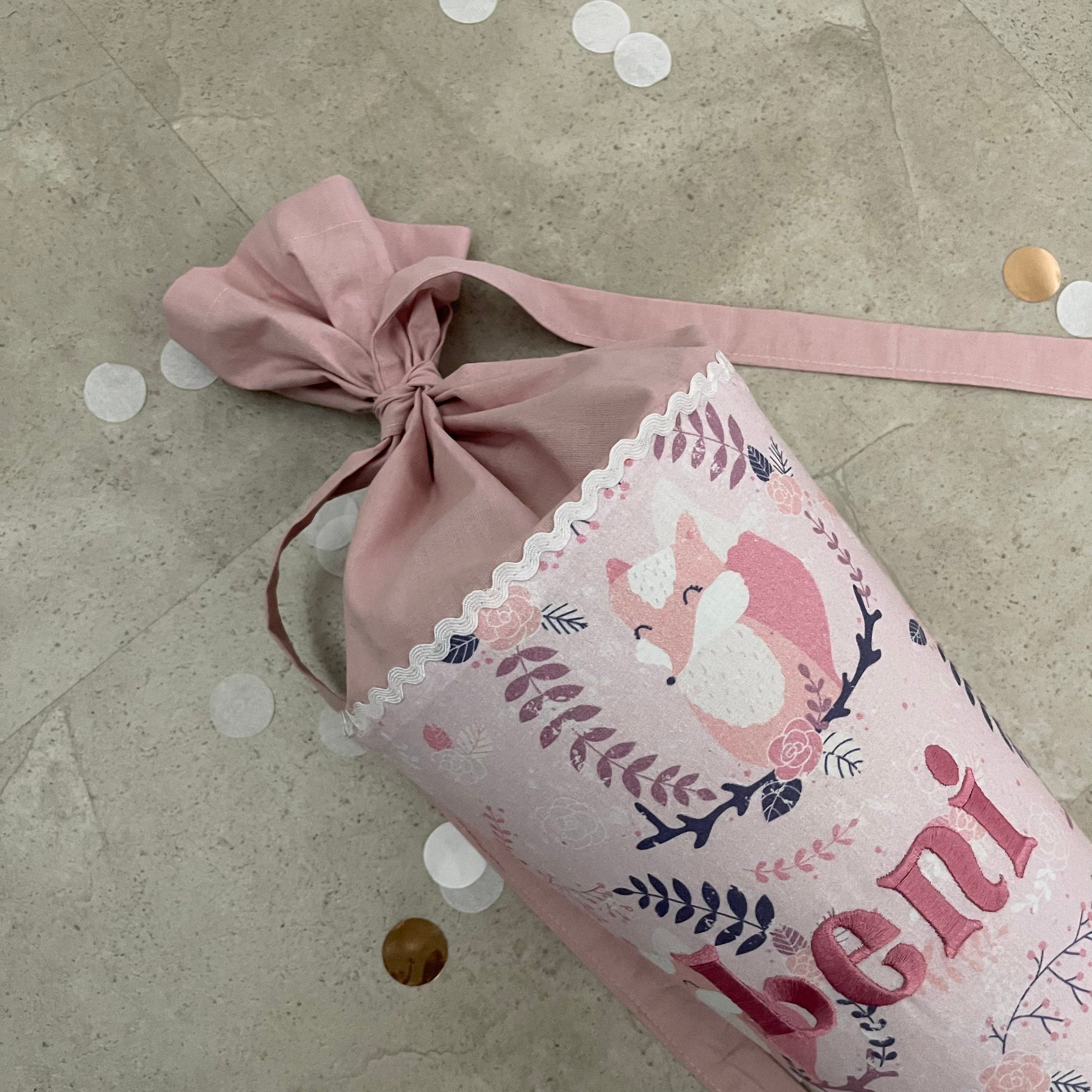 Schultüte Zuckertüte Einschulung Groß 70cm Handmade / Fuchs Rosa