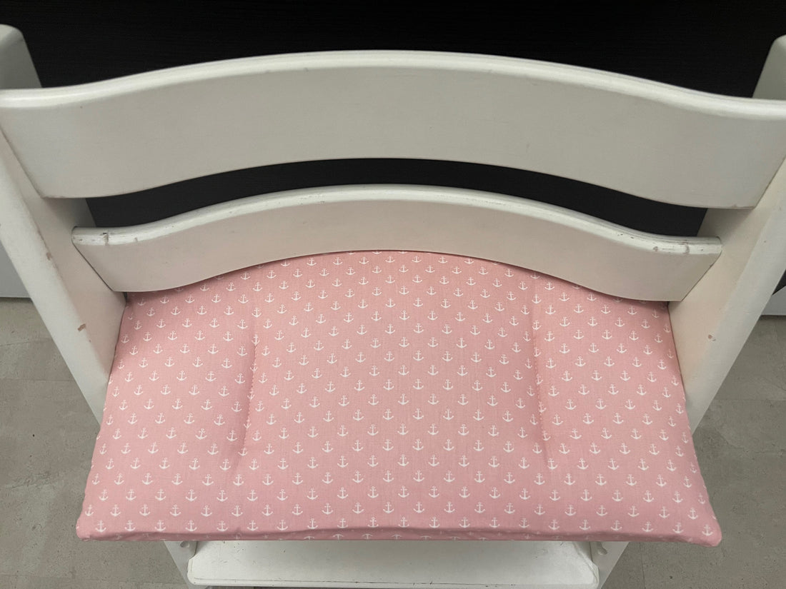 Tripp Trapp Sitzkissen Kissenset für Stokke Hochstuhl - kleine Anker Rosa