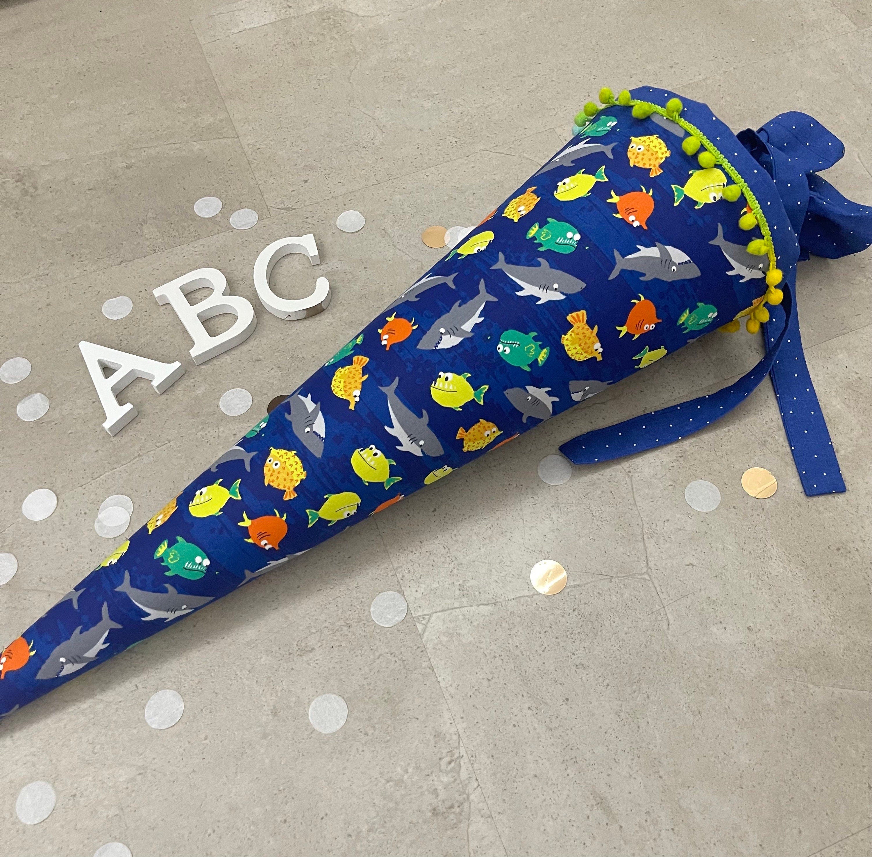 Schultüte Zuckertüte Einschulung Groß 70cm Handmade / Unterwasserwelt