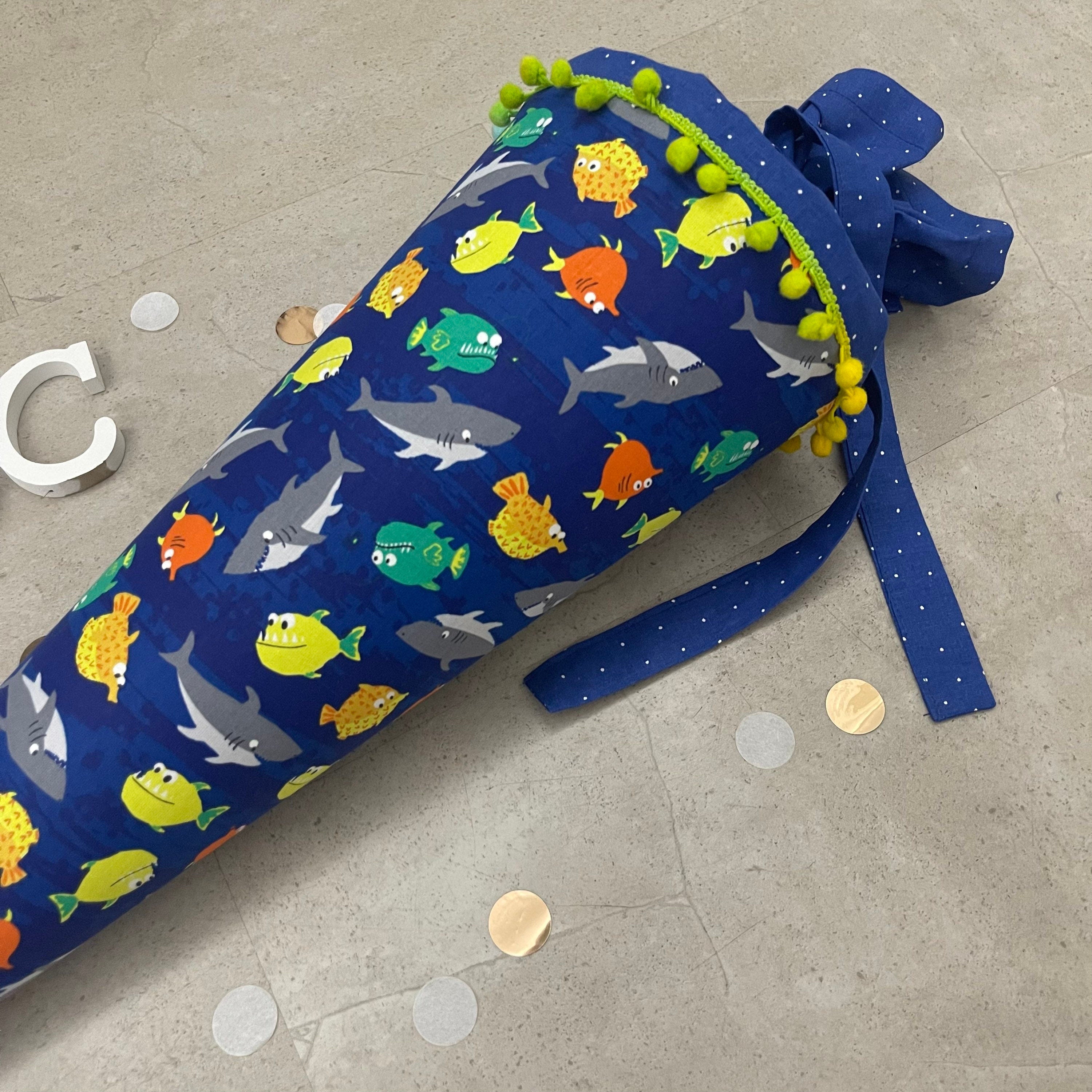 Schultüte Zuckertüte Einschulung Groß 70cm Handmade / Unterwasserwelt