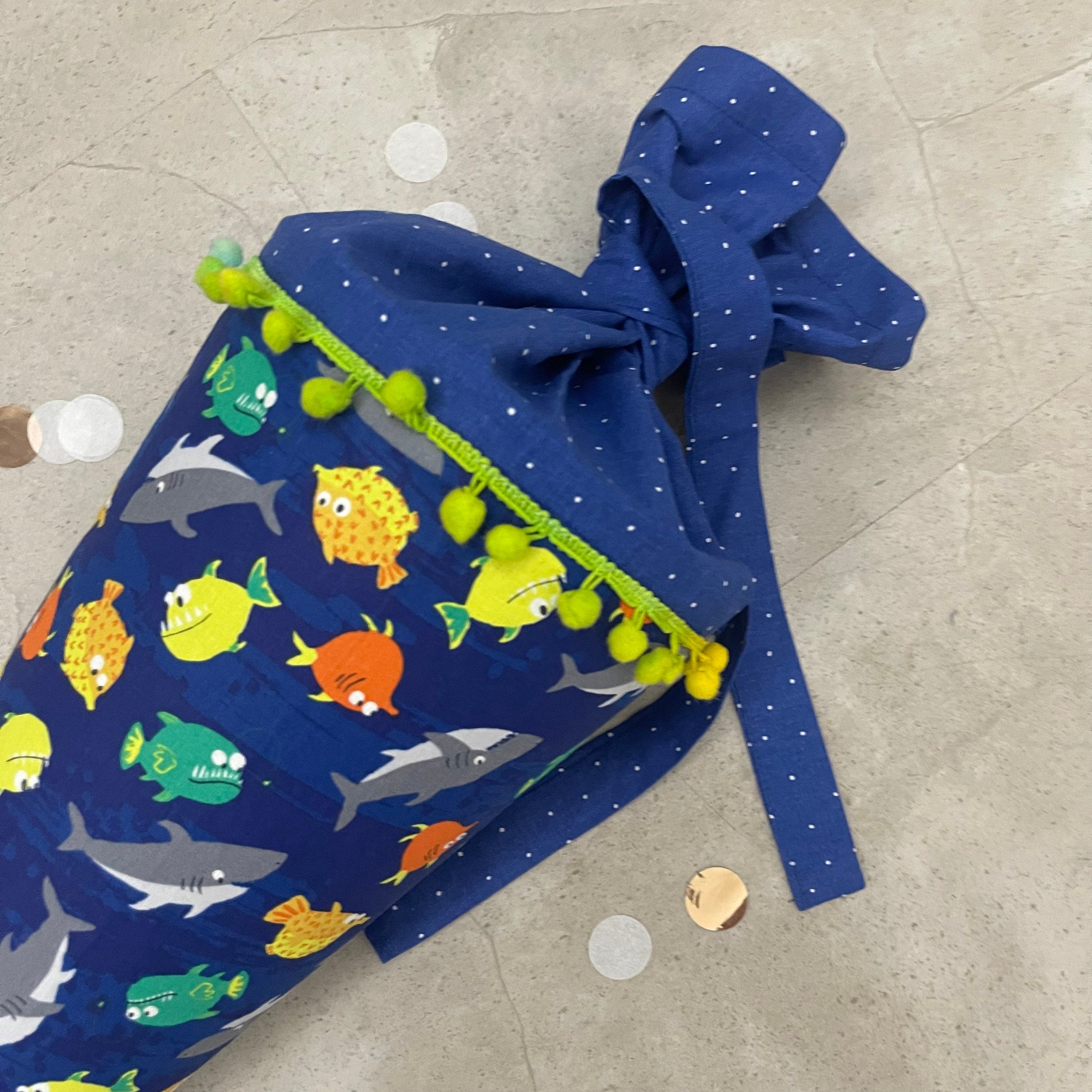 Schultüte Zuckertüte Einschulung Groß 70cm Handmade / Unterwasserwelt