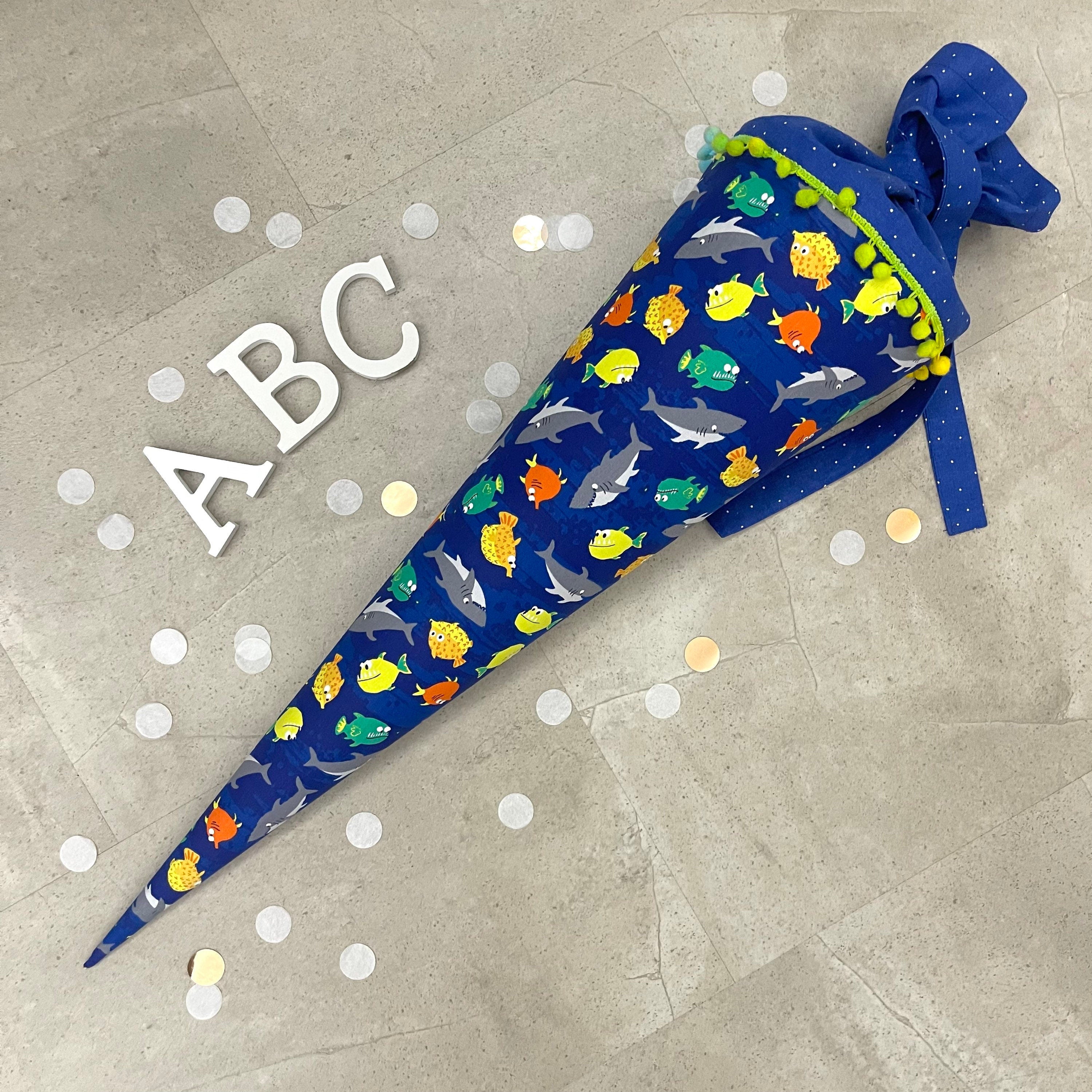 Schultüte Zuckertüte Einschulung Groß 70cm Handmade / Unterwasserwelt