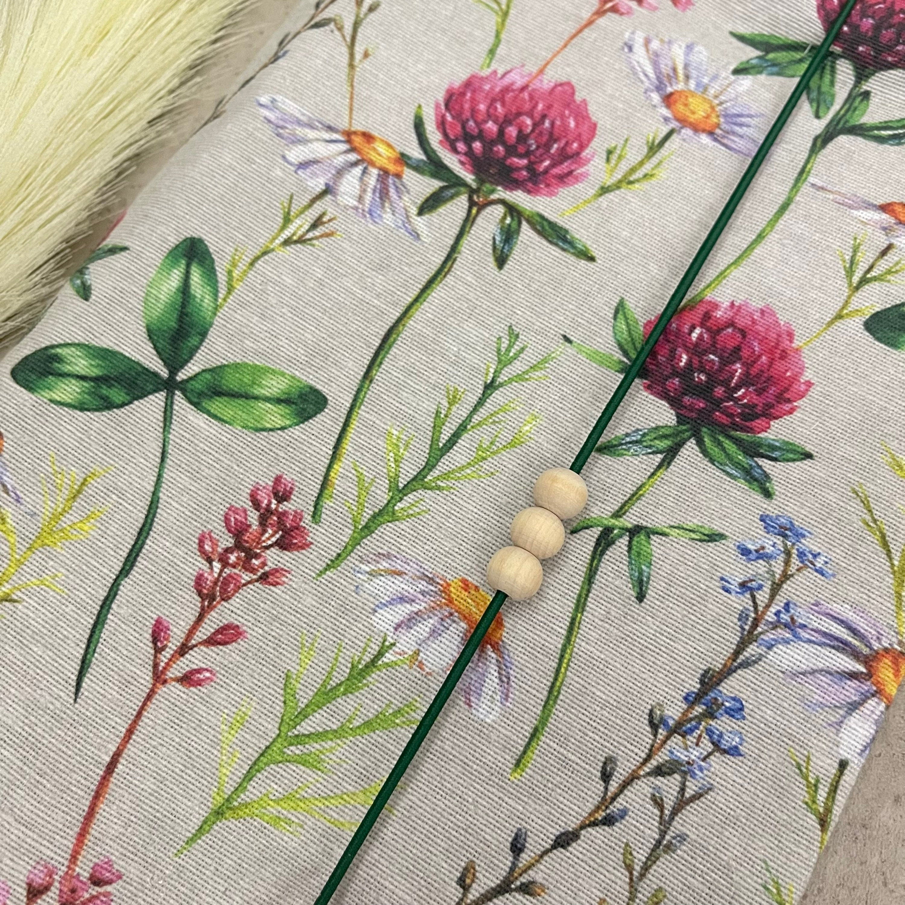 Wickeltasche Windeltasche Baby - Loneta Natur Blumen