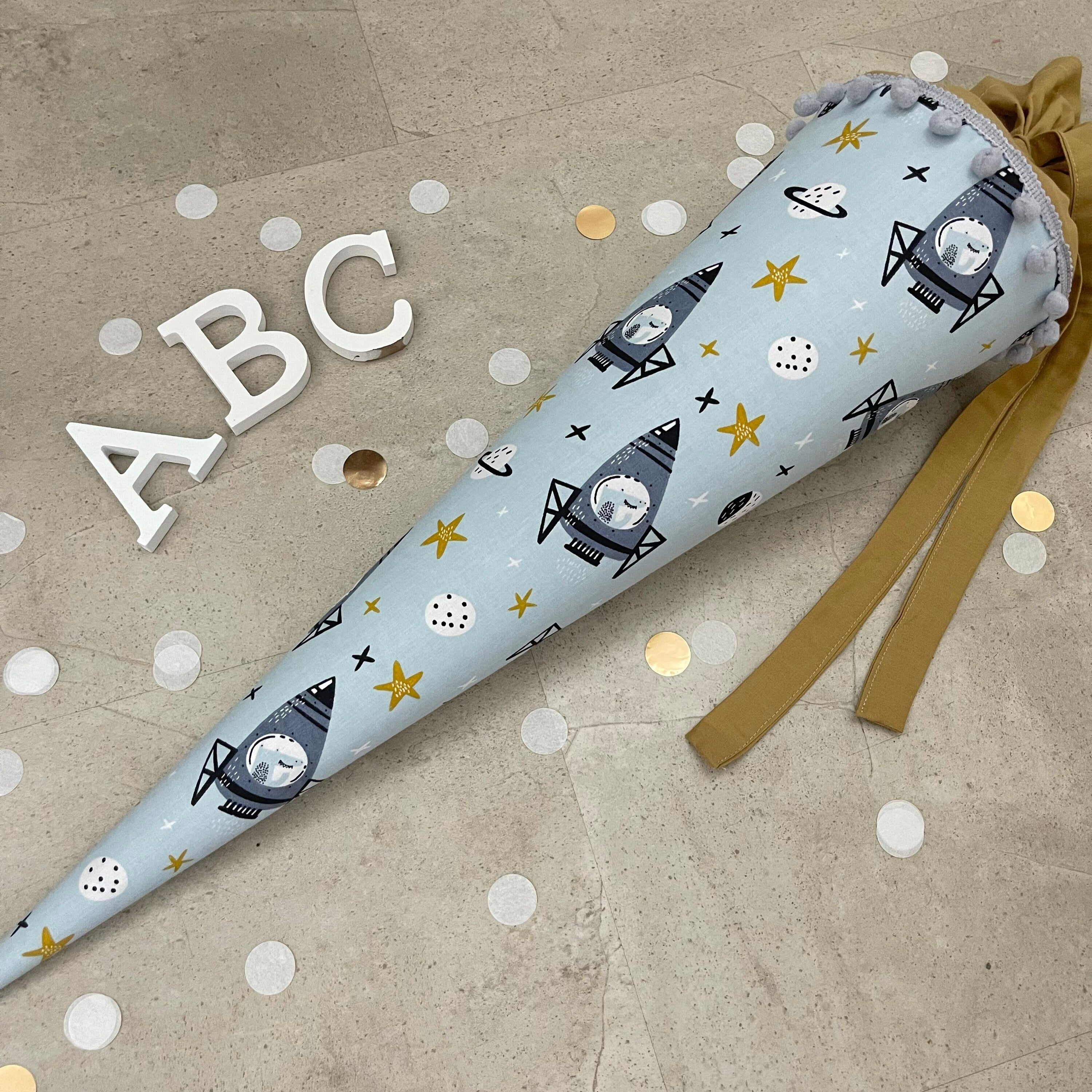 Schultüte Zuckertüte Einschulung Groß 70cm Handmade / Rakete