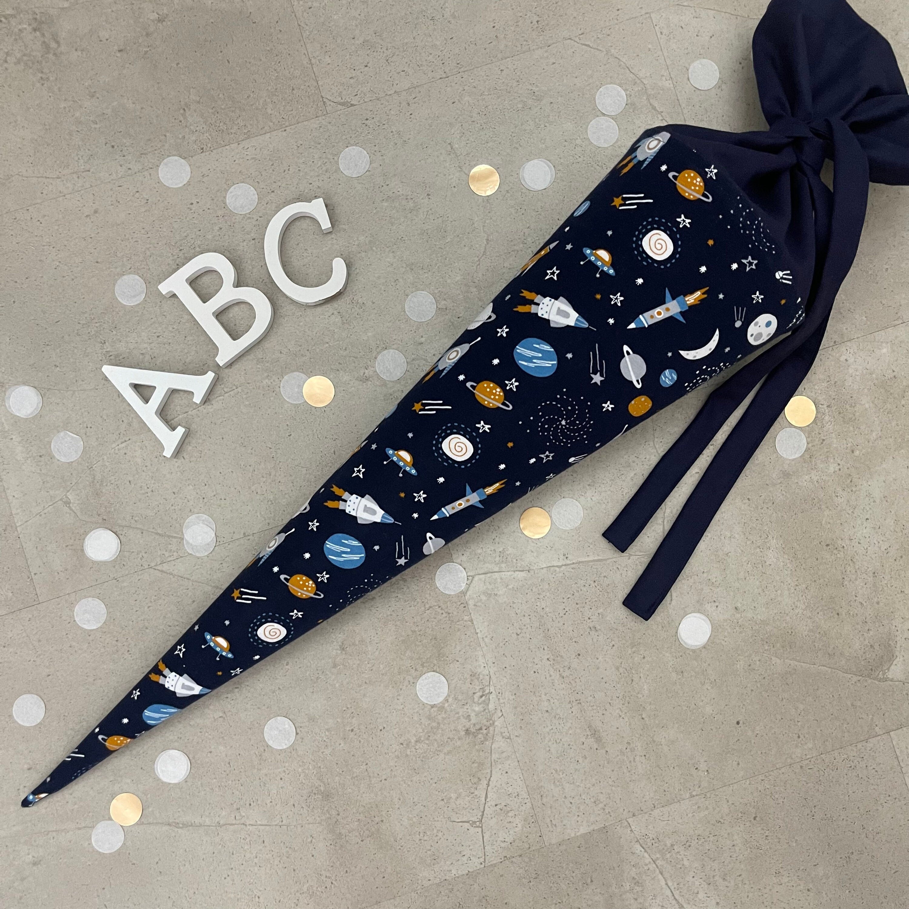 Schultüte Zuckertüte Einschulung Groß 35cm Handmade / Weltraum