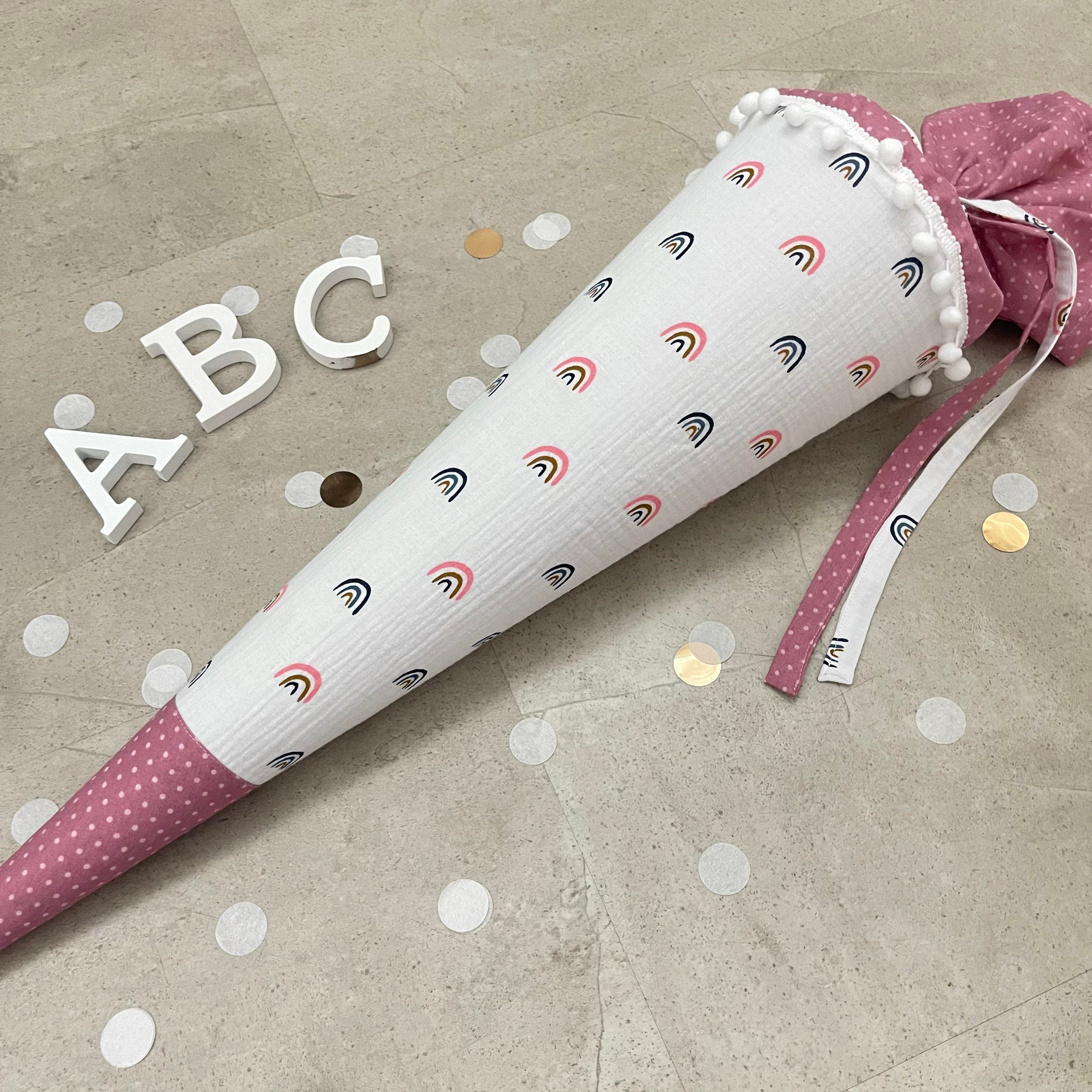 Schultüte Zuckertüte Einschulung Groß 70cm Handmade / Regenbogen