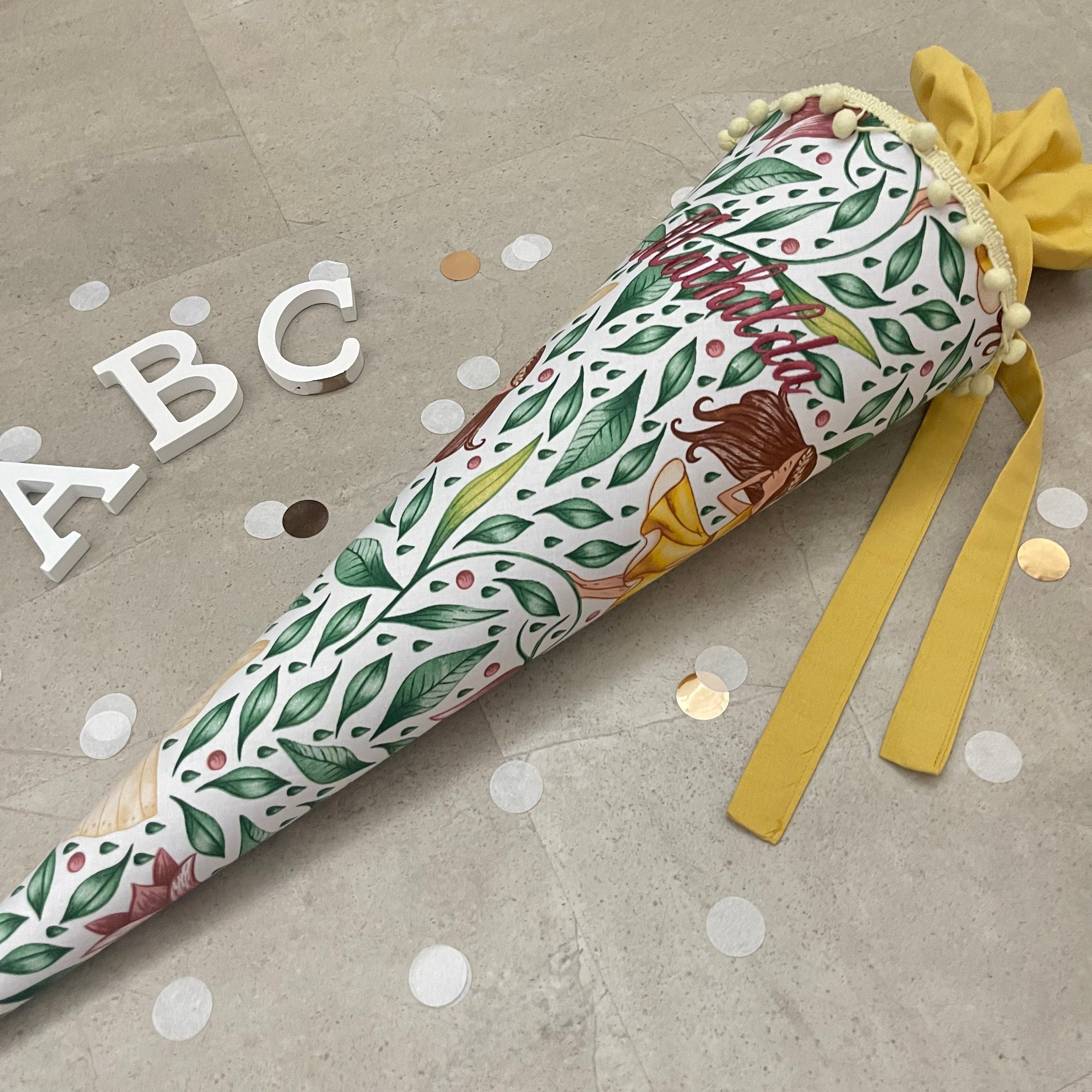 Schultüte Stoff Zuckertüte Einschulung Groß 70cm Handmade / Däumelinchen