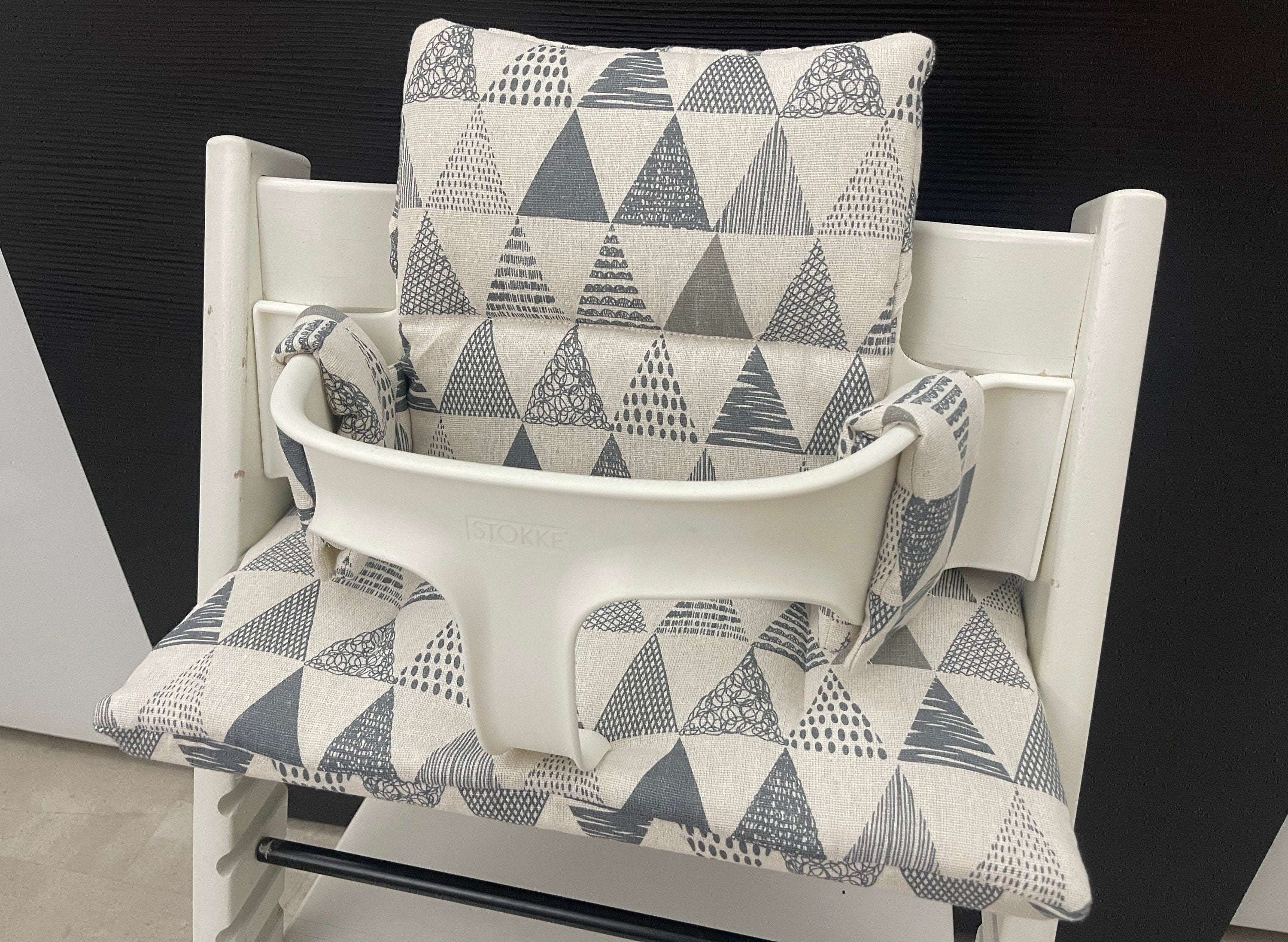 Tripp Trapp Sitzkissen Kissenset für Stokke Hochstuhl - Loneta Dreieck Hellgrau