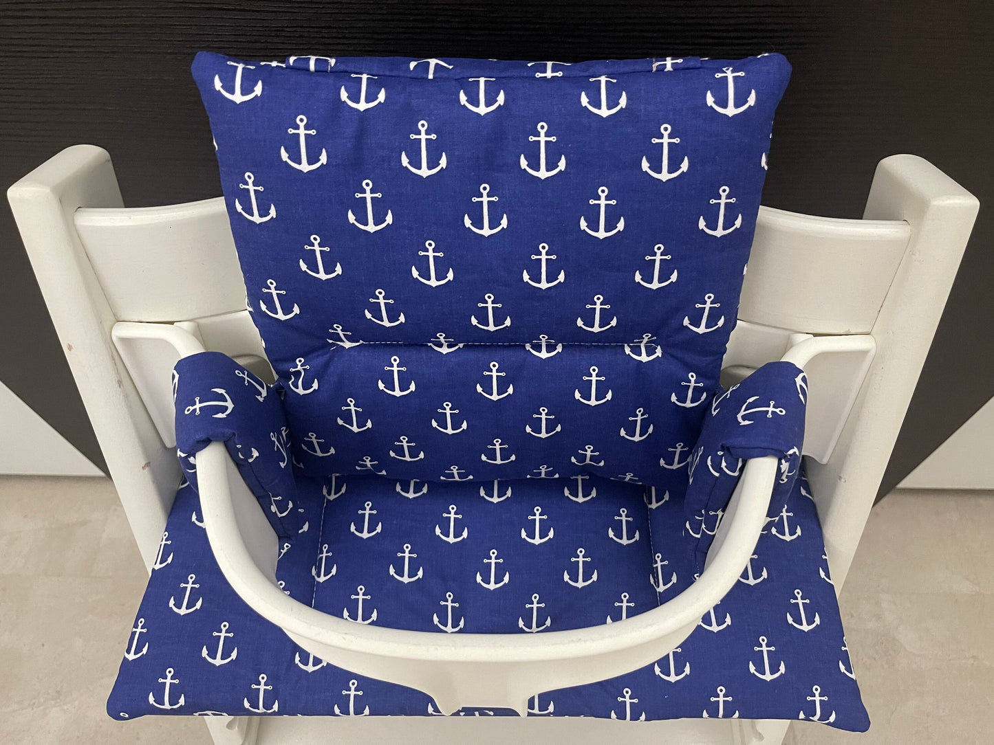 Tripp Trapp Sitzkissen Kissenset für Stokke Hochstuhl - Anker blau