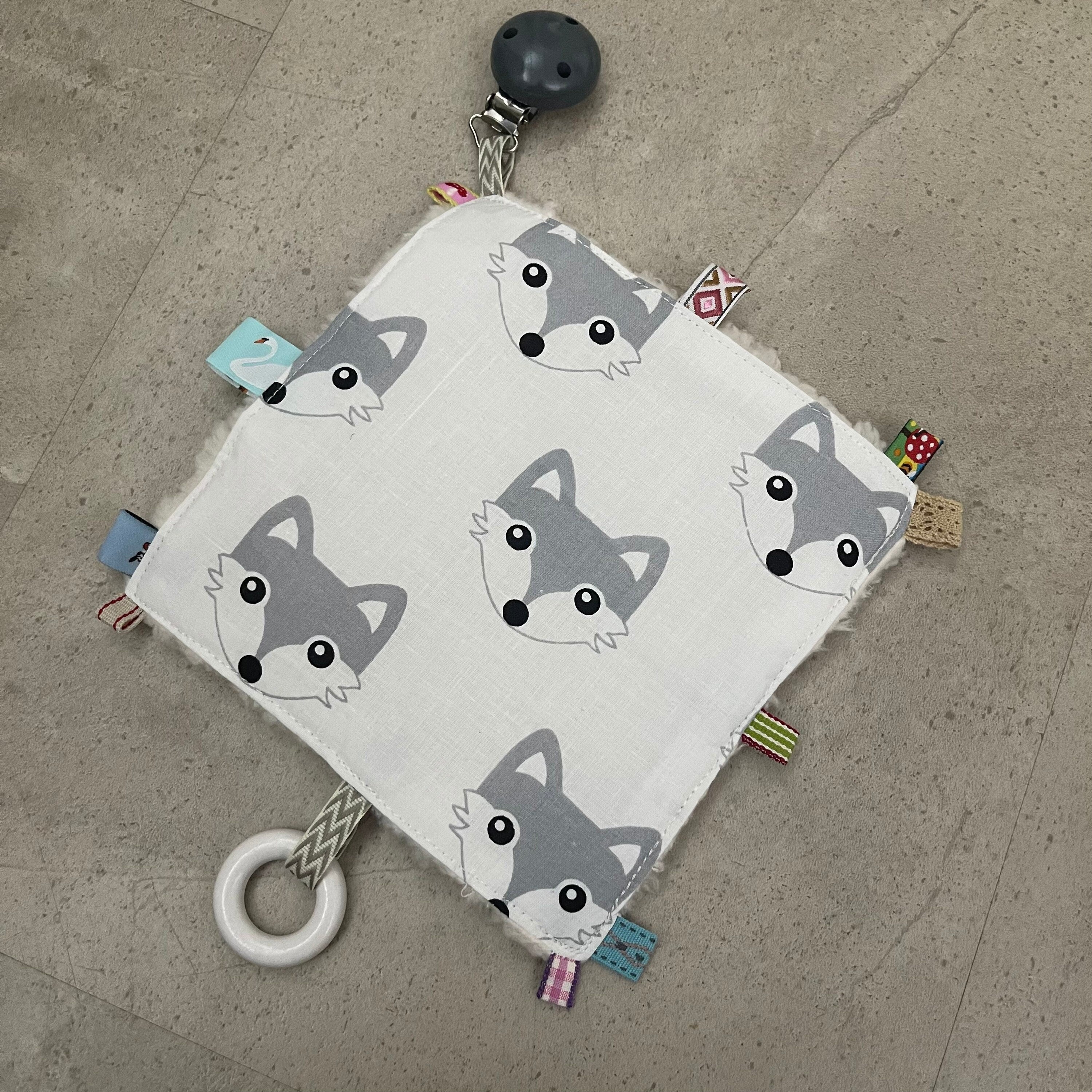 Knisterkissen Knistertuch Baby, Greifling - Fuchs