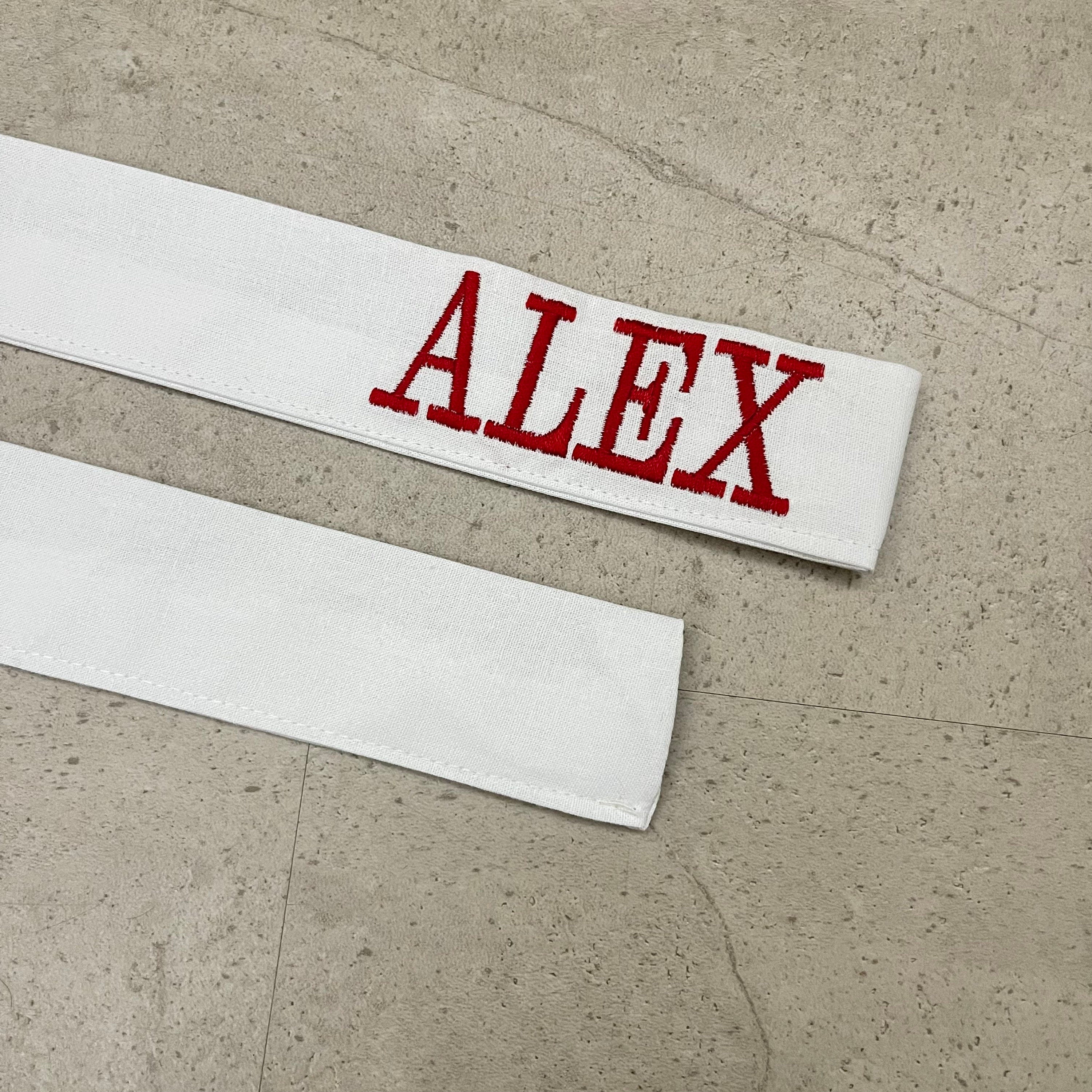 Gestickte Schleife für Schultüte | Schultütenschleife mit Namen, Datum oder Wunschtext | Schulkind 2023