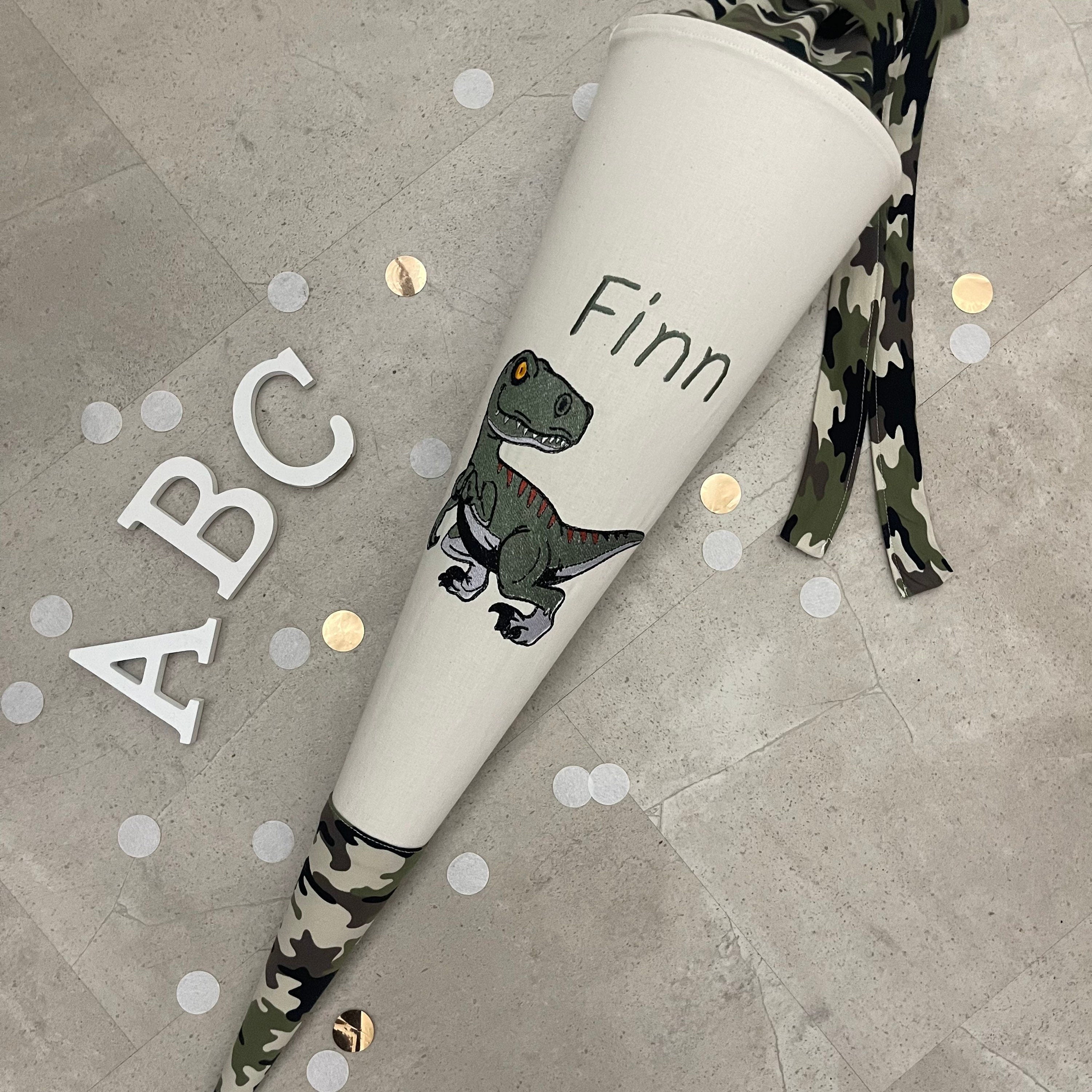 Schultüte Zuckertüte Einschulung Groß 70cm Handmade / Rex Dinosaurier