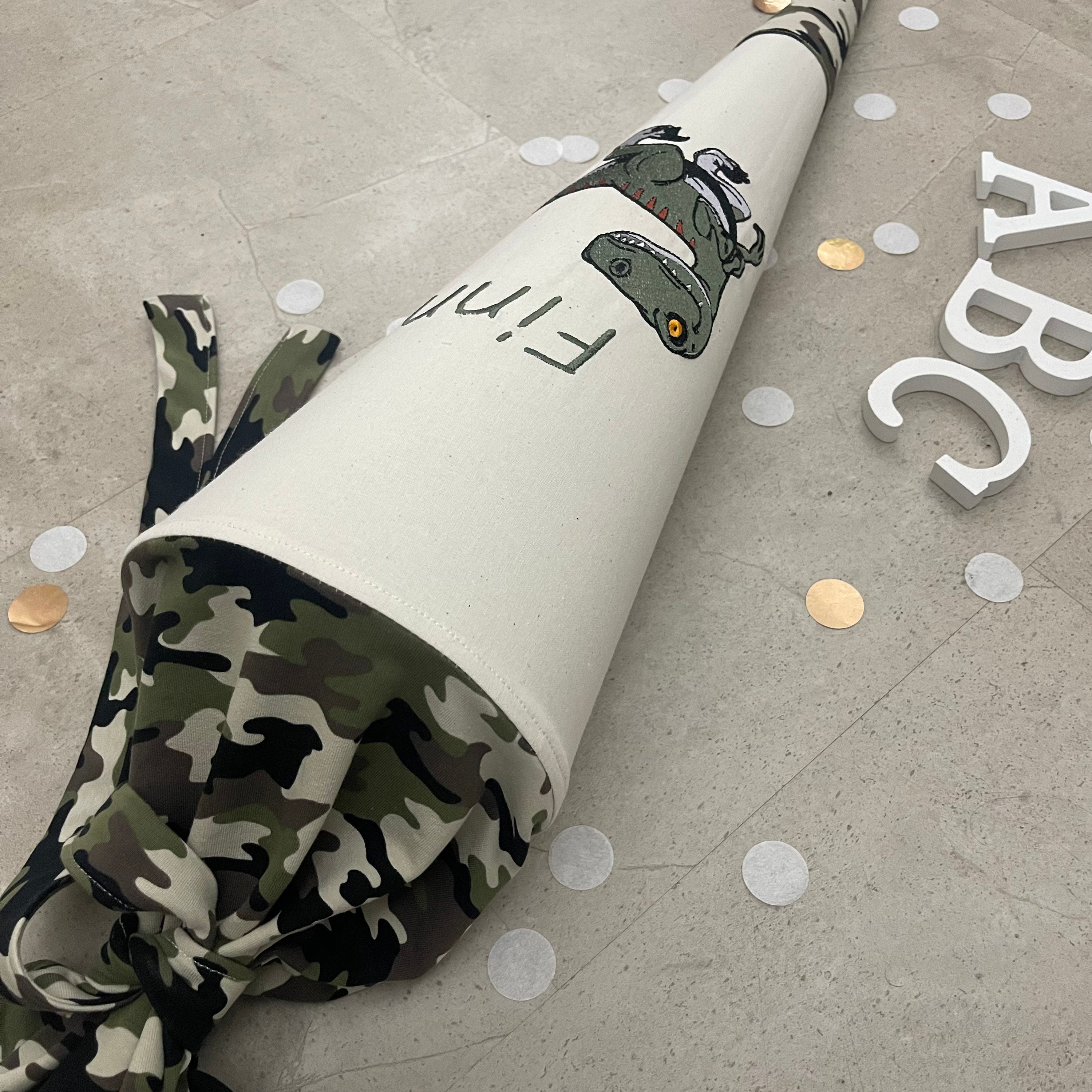 Schultüte Zuckertüte Einschulung Groß 70cm Handmade / Rex Dinosaurier