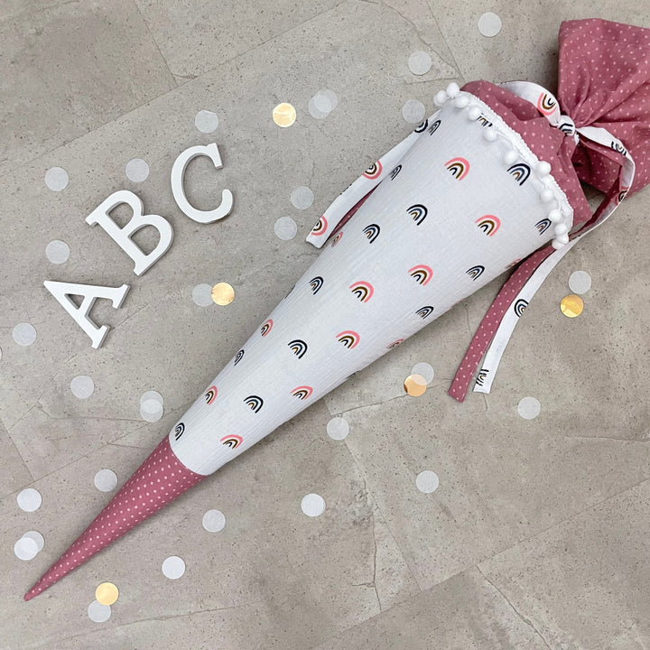 Schultüte Zuckertüte Einschulung Groß 70cm Handmade / Regenbogen