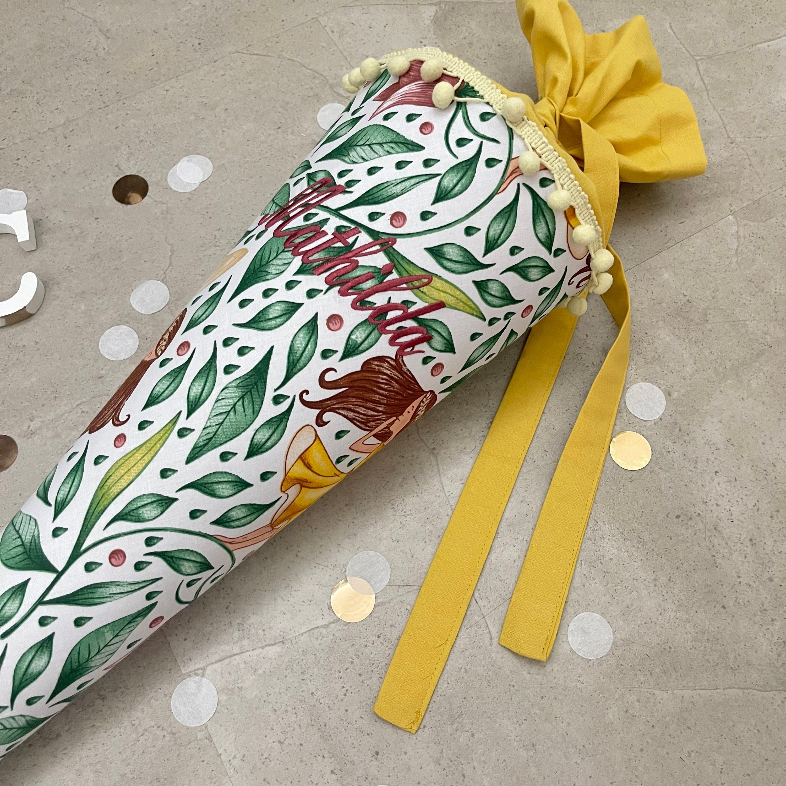 Schultüte Stoff Zuckertüte Einschulung Groß 70cm Handmade / Däumelinchen