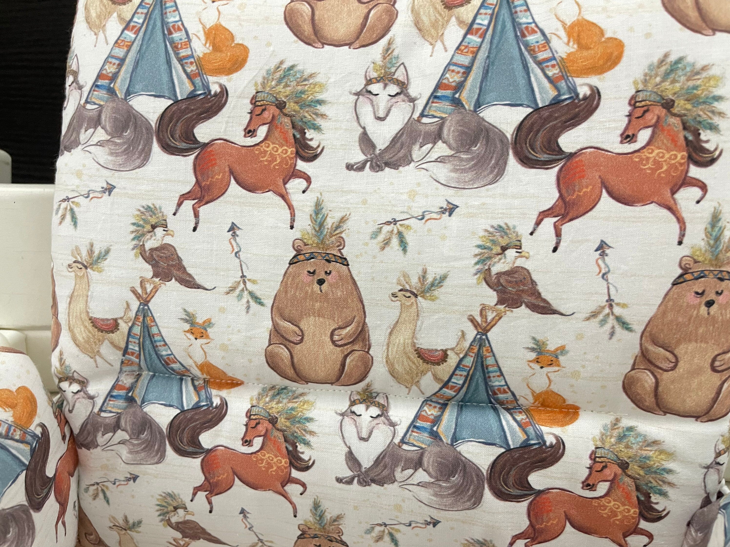 Tripp Trapp Sitzkissen Kissenset für Stokke Hochstuhl - Tiere Indianer