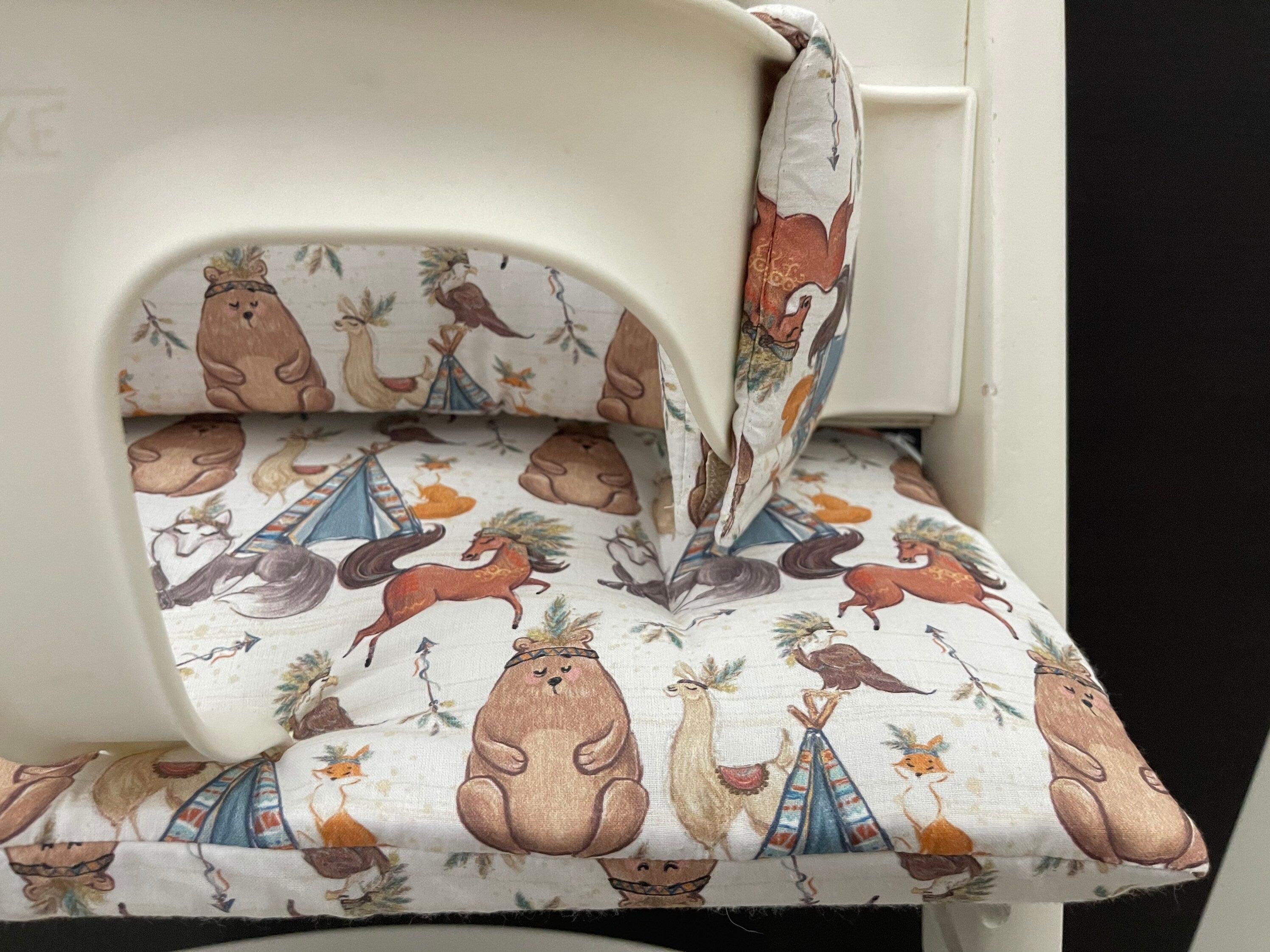 Tripp Trapp Sitzkissen Kissenset für Stokke Hochstuhl - Tiere Indianer