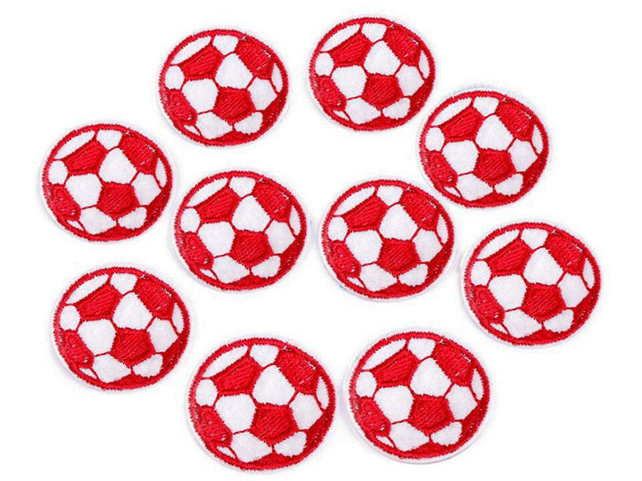 Aufnäher/Aufbügler/Patch - Fussball rot