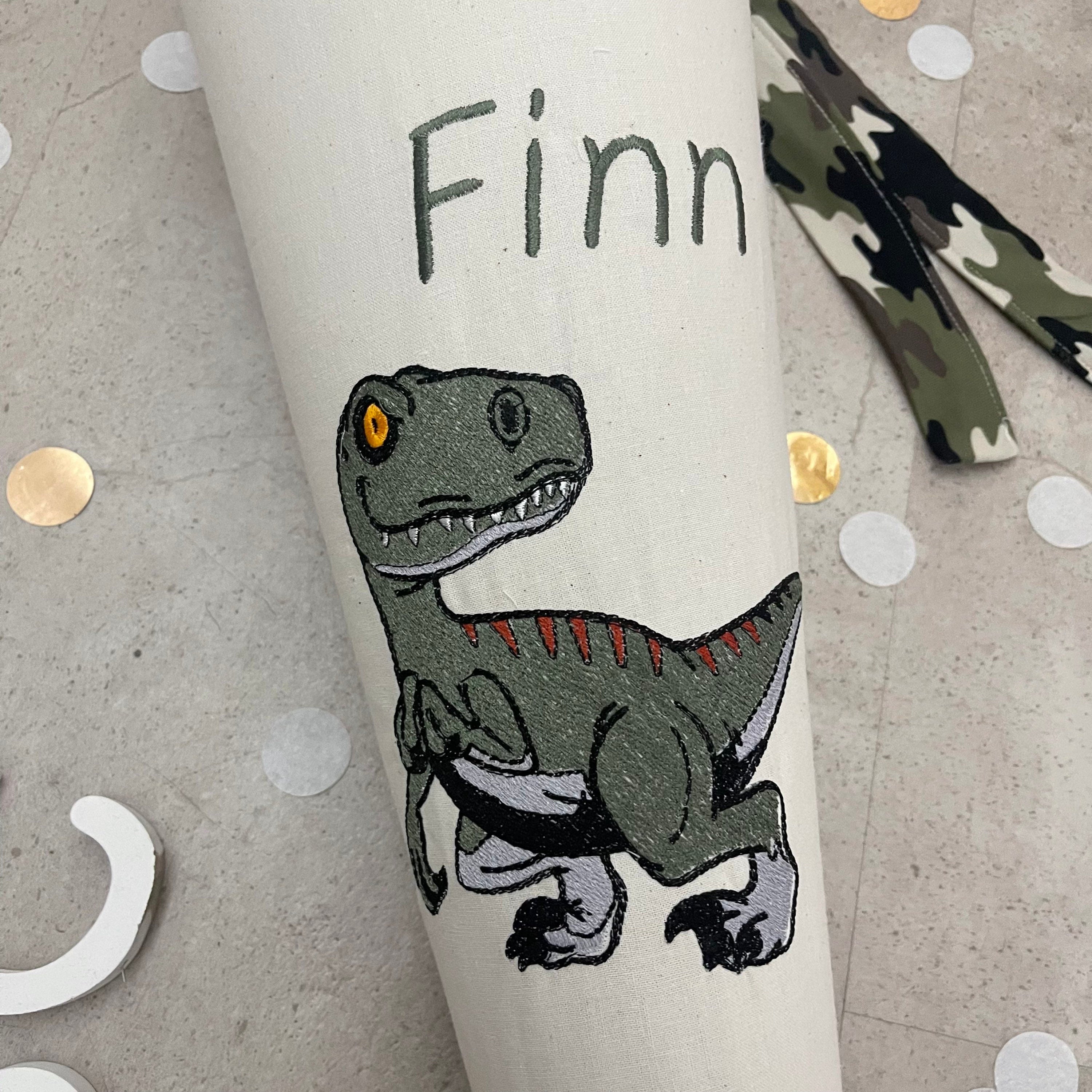 Schultüte Zuckertüte Einschulung Groß 70cm Handmade / Rex Dinosaurier