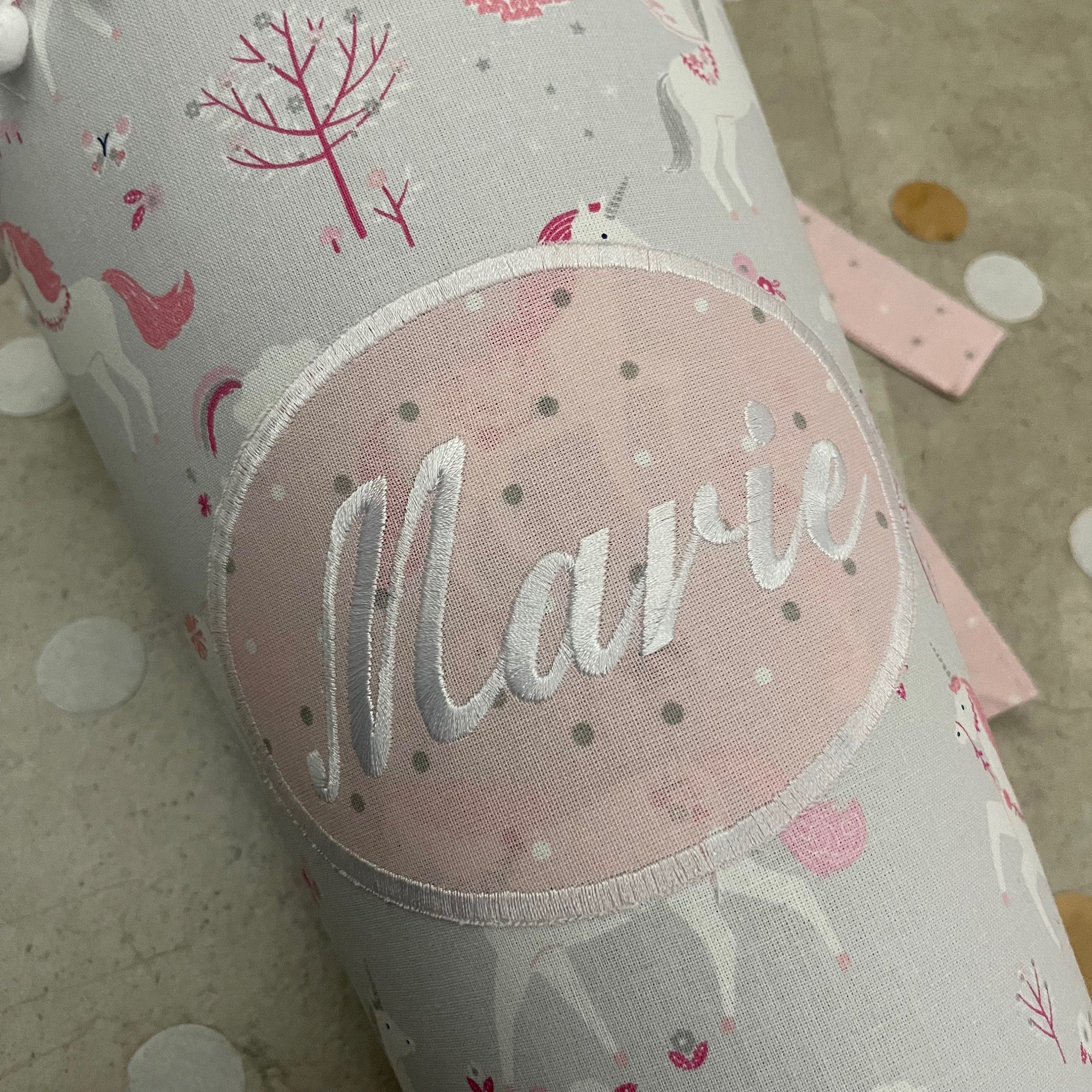 Schultüte Zuckertüte Einschulung Groß 70cm Handmade / Einhorn mit Ovalem Kreis