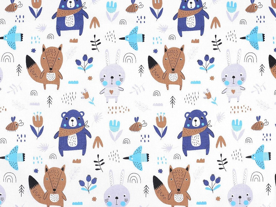 Sitzkissen Kissenset für Hauck Alpha, Tray, Beta Hochstuhl - Tiere blau