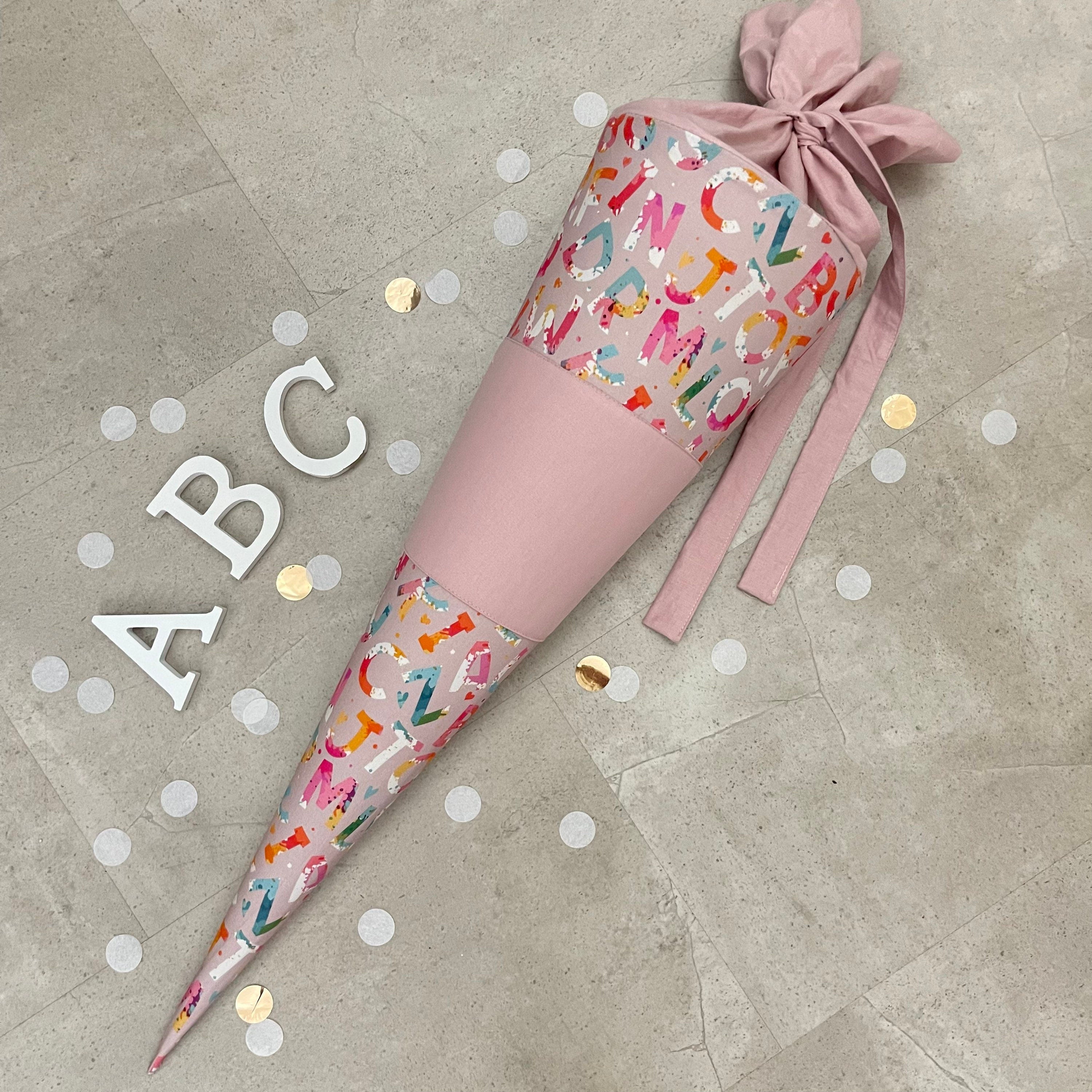 Schultüte Zuckertüte Einschulung Groß 70cm Handmade / ABC